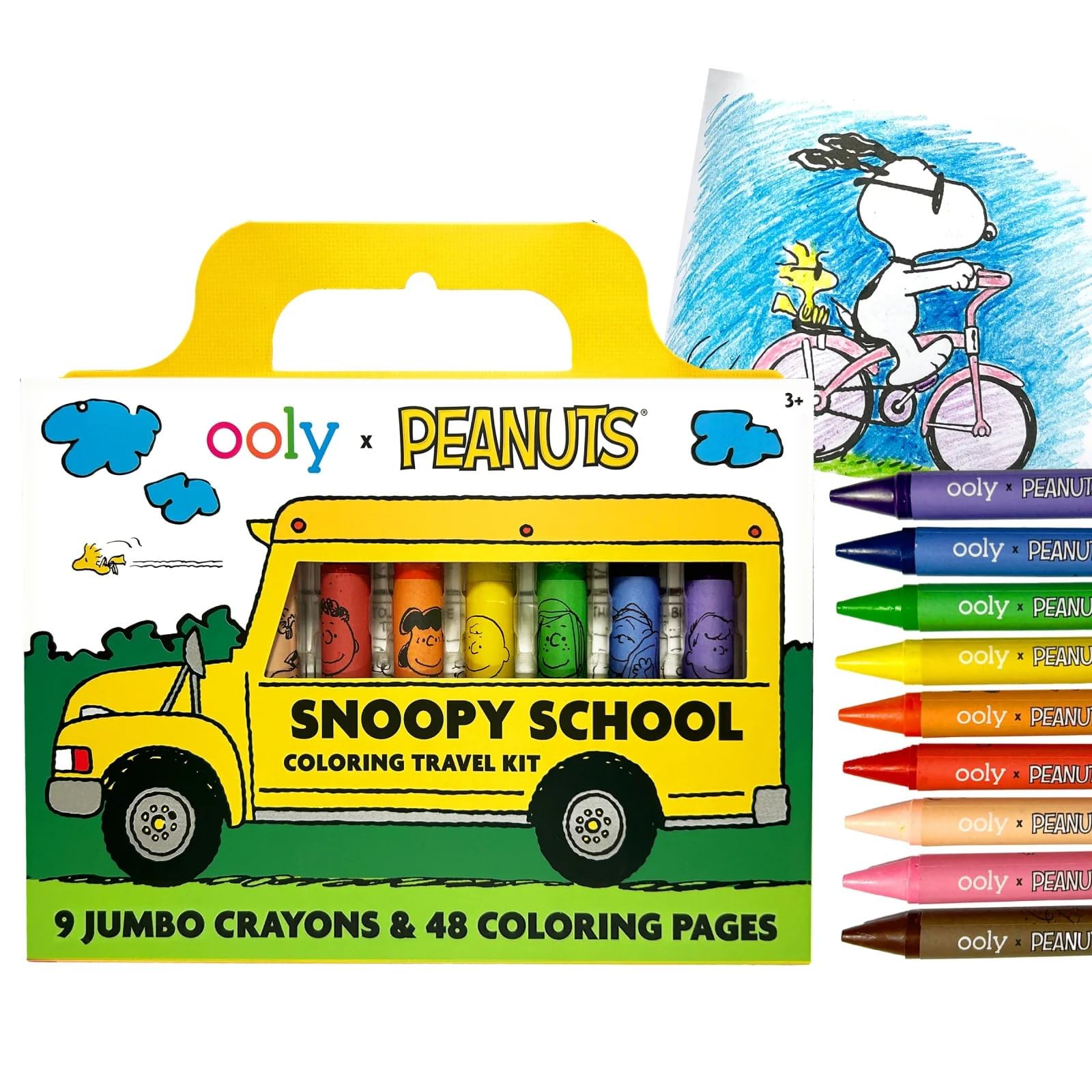 Amazon.com : Ooly x Peanuts Travel Art Kit with 9 Jumbo Crayons