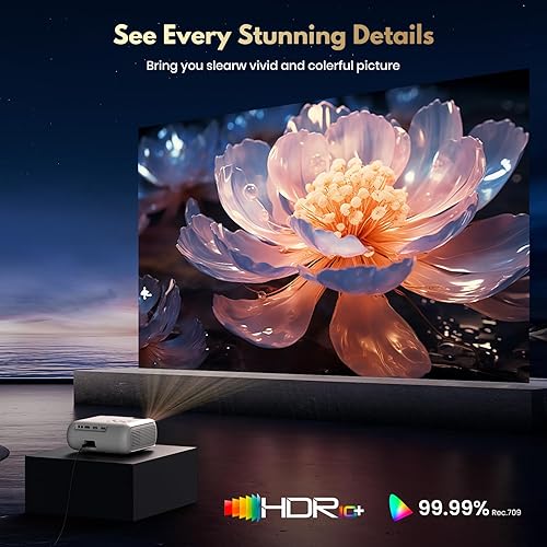 Miniatura 3 de 【Sistema operativo inteligente/1080P Nativo】2K con WiFi y Bluetooth 1080P Nativo Soporte 4K 450ANSI Aplicaciones integradas Proyector inteligente