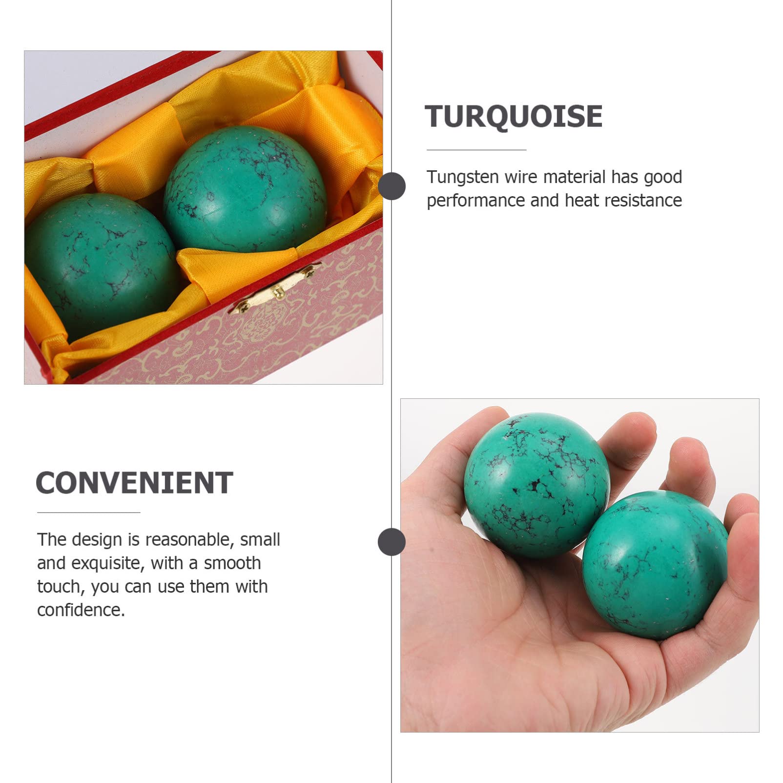 Healifty Baoding Balls - Bolas chinas para ejercicios de salud chinos (2-2,36 pulgadas, 360 gramos, 1,0 unidades), color verde