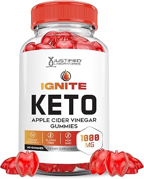 Ignite Keto ACV Gummies Advanced 1000MG Ignite Keto Gummies Formula Apple Cider Vinegar Formulated with Pomegranate Beet Juice Powder B12 Vegan Non GMO 60 Gummys