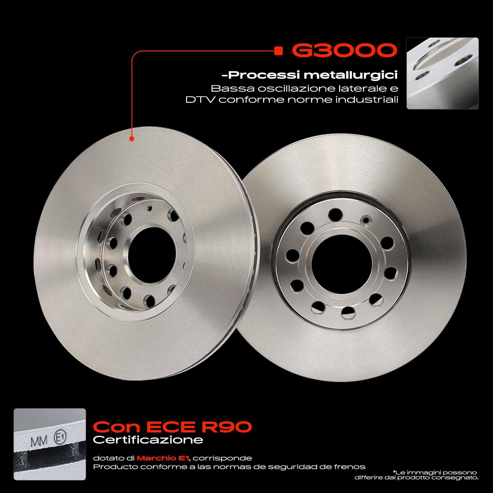 Frankberg 2 dischi freno + 4 pastiglie freno anteriori 4A0615301C | Compatibile con: A4 8EC, Exeo 3R2, A6 4B2 4B4, A4 Cabriolet 8H7, A4 Cabriolet 8HE, A6 Avant 4B5 4B6, Exeo ST 3R5