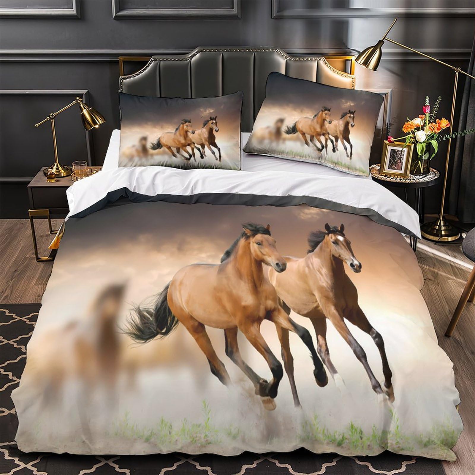 Housse de couette colombes en vol pour une chambre nature et paisible