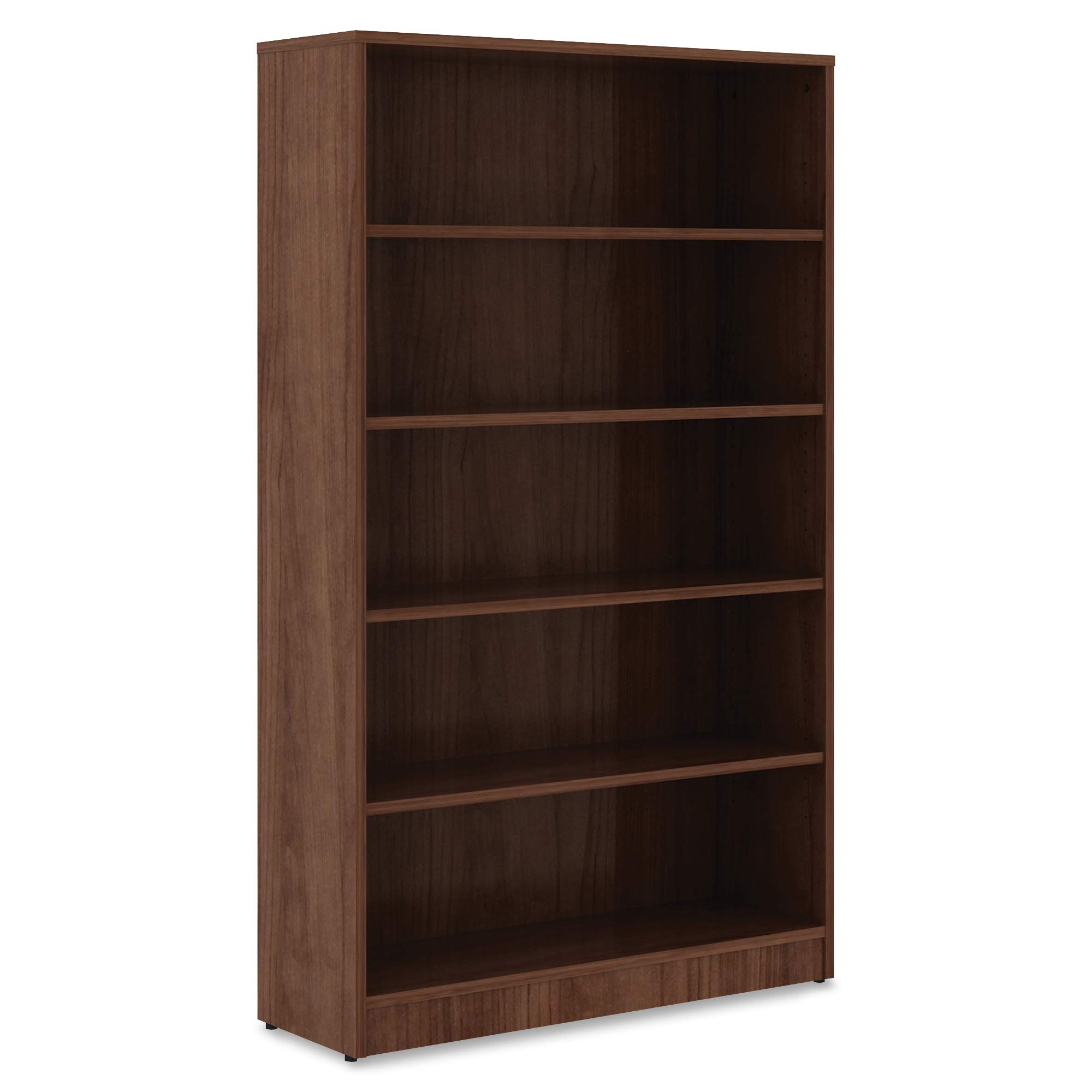 Lorell Walnut Laminate Bookshelf, 36" x 12" x 60"