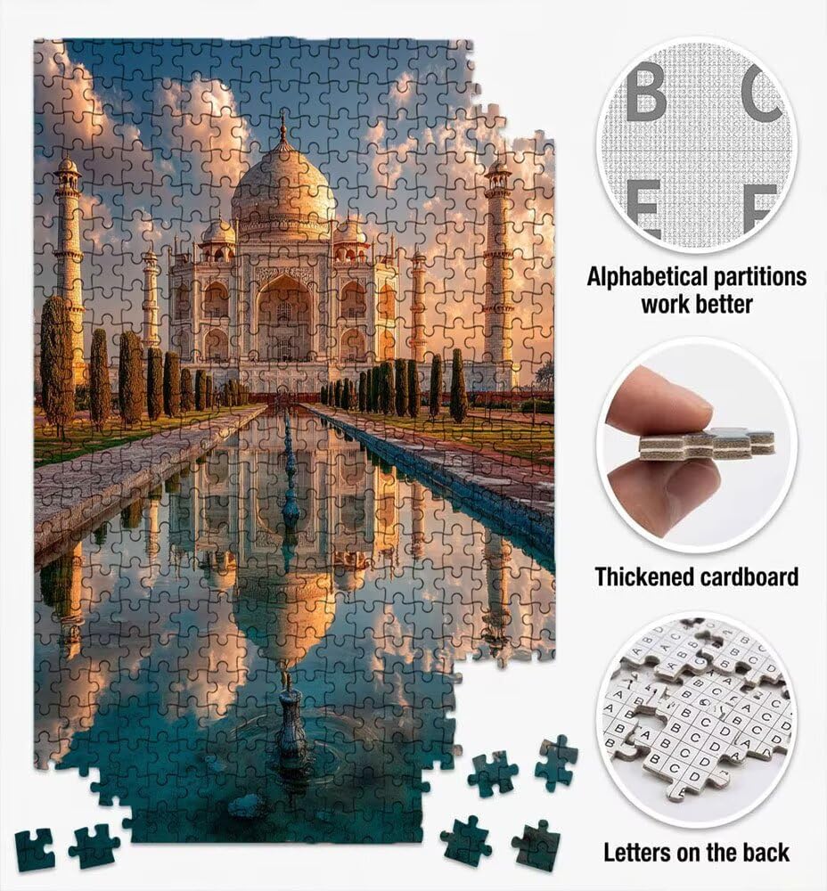 Budynek Meczetu, Klasyczne Puzzle 3000 Sztuk Dorosłych BLQSBGA7-396 | Wyzwanie Zagadki, Gry Logiczne Cała Rodzina, Stres, Wystrój Domu Miłośnicy Puzzle