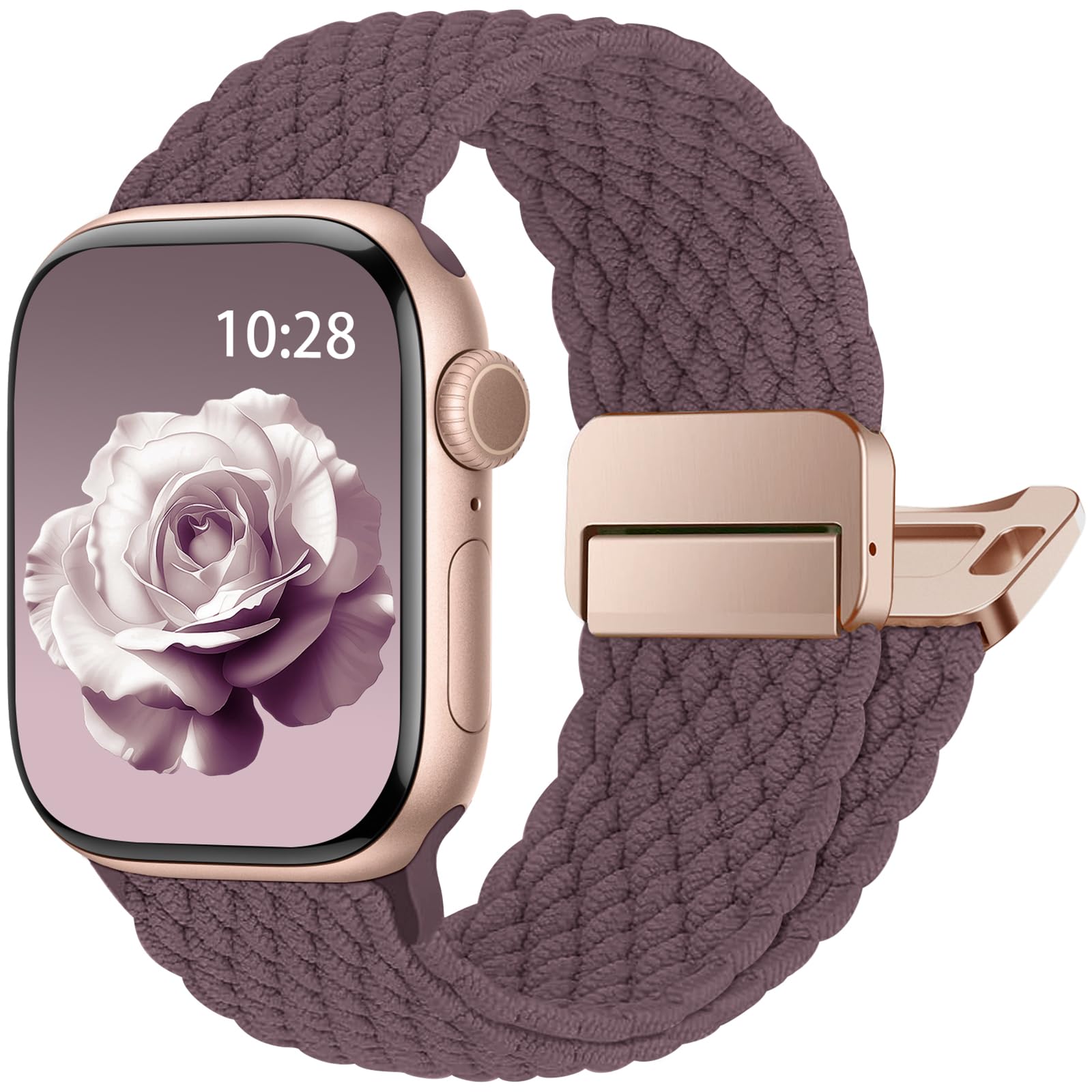 Geflochtenes Armband Kompatibel mit Apple Watch Armband 40mm 42mm 41mm 38mm 44mm 45mm 46mm 49mm, Magnetic Closure Sport Nylon Armbänder für iWatch Series 11 10 9 8 7 6 5 4 SE 3 2 1 Ultra