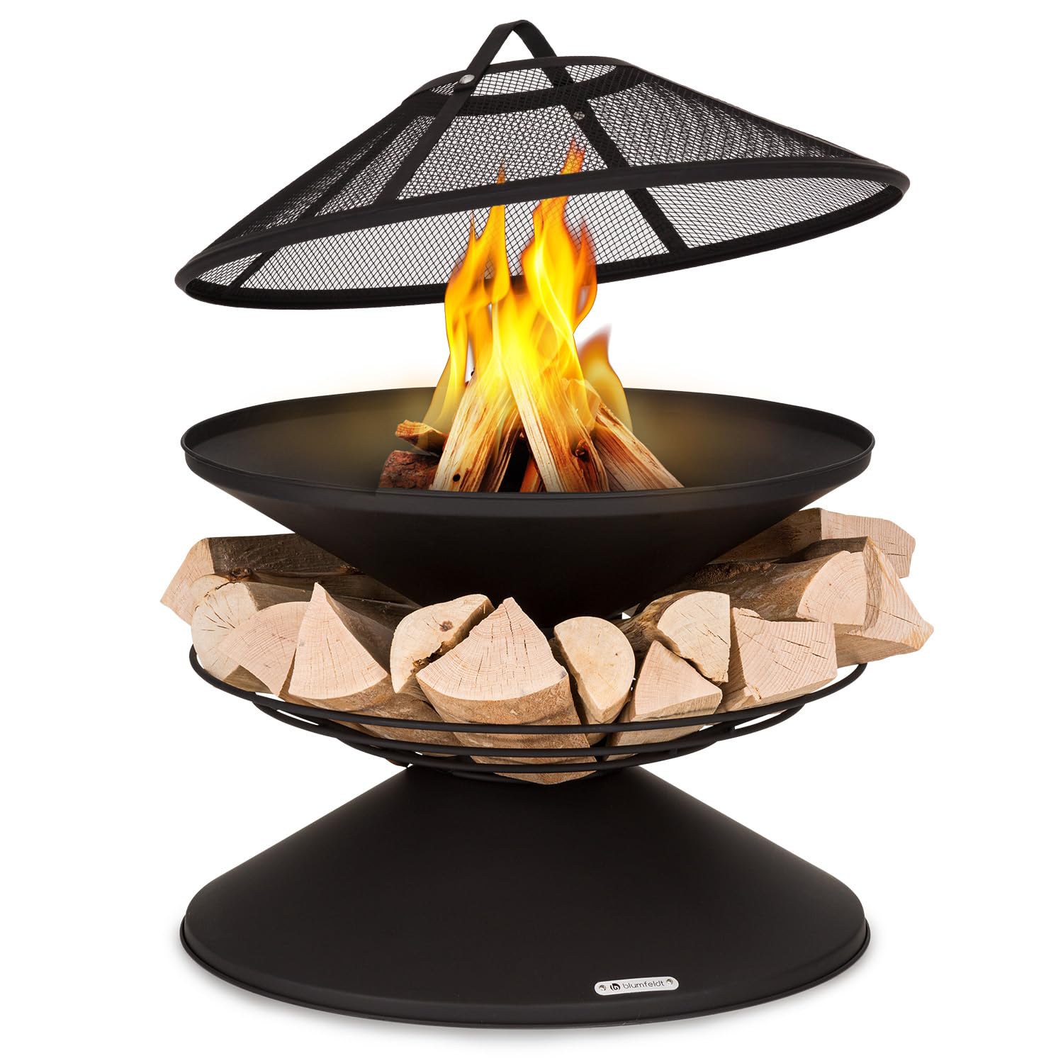 blumfeldt Aguilera Niskie Palenisko z Grillem 65cm Czarny