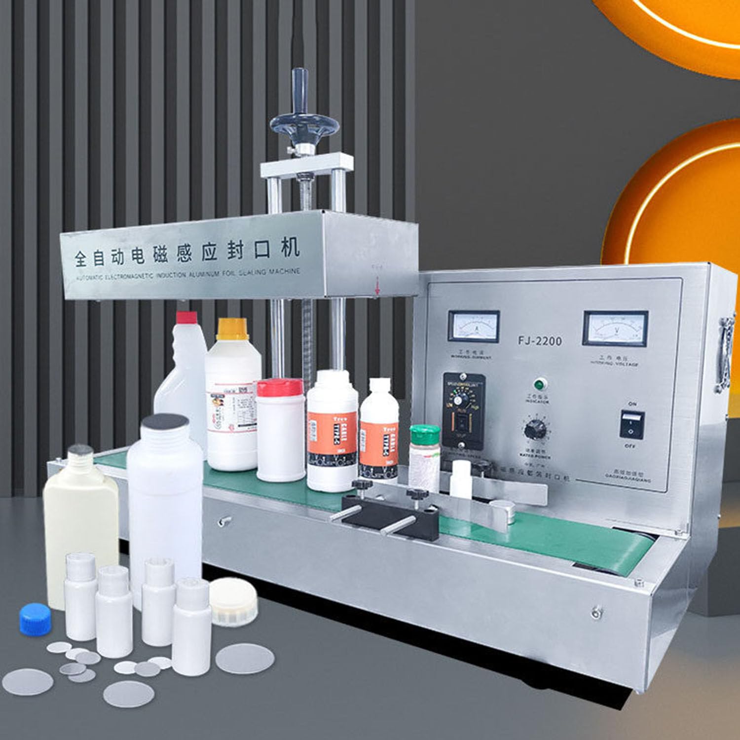 IUokLU 15-120Mm Induction Bottle Cap Heat Sealer Electromagnetic Induction Aluminum Foil Sealing Machine Heat Sealing Machine For Aluminum Foil Plastic-85mm