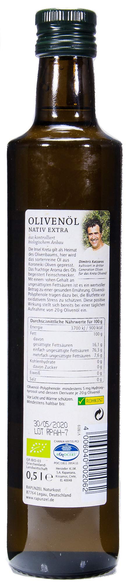Rapunzel - Olivenöl Kreta nativ extra - 500 ml - 2er Pack