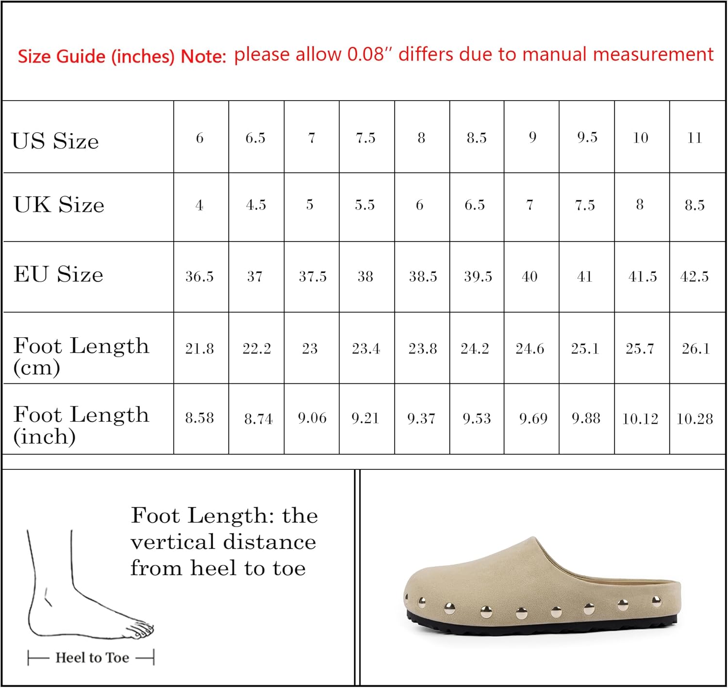 Clogs for Women Slip on Faux Suede Studded Mules Comfortable Footbed Mule Potato Shoes for Women - Image 7
