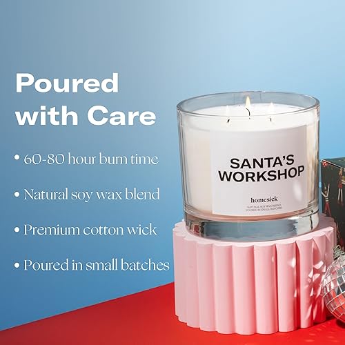 Miniatura 4 de Homesick Après Vela perfumada  Vela perfumada de humo de abeto azul y chimenea de 26 onzas, mezcla de cera de soja después de esquí, regalos para