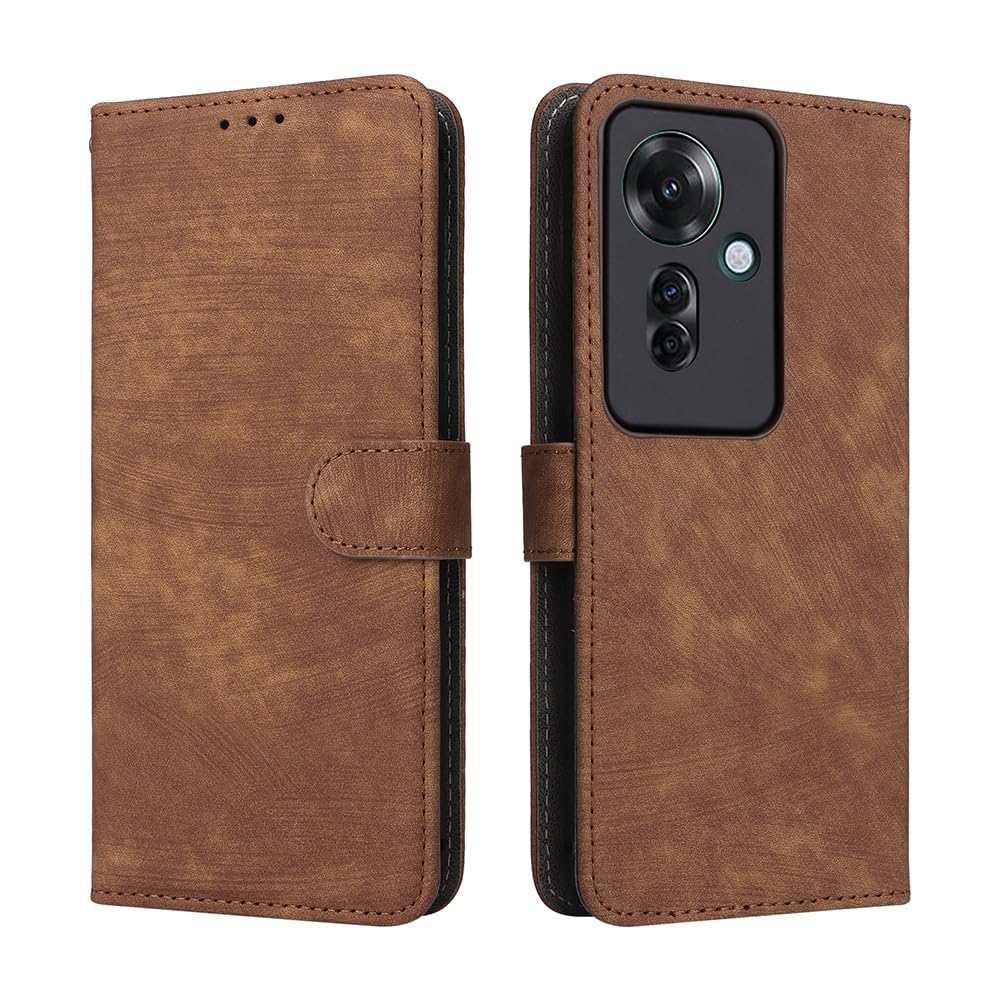 XINNI Cover per Oppo Reno 11 F 5G Custodia, RFID Protection Flip Magnetica Pelle PU/TPU Portafoglio, Verde