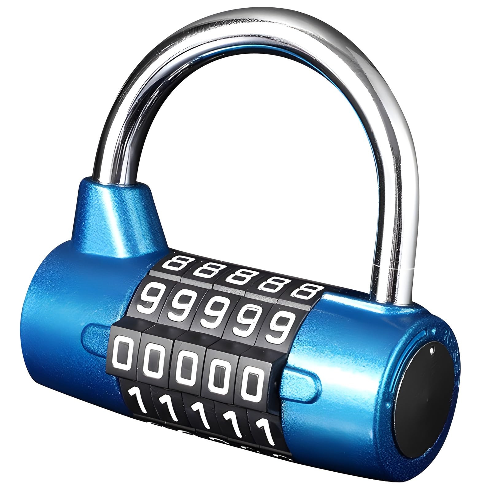 Combination Lock, Padlock, Locker Locks, Zinc Alloy, Rust-Resistant, for Securing Helmets, Bike Baskets, and Cabinet Doors(Blue,Medium)