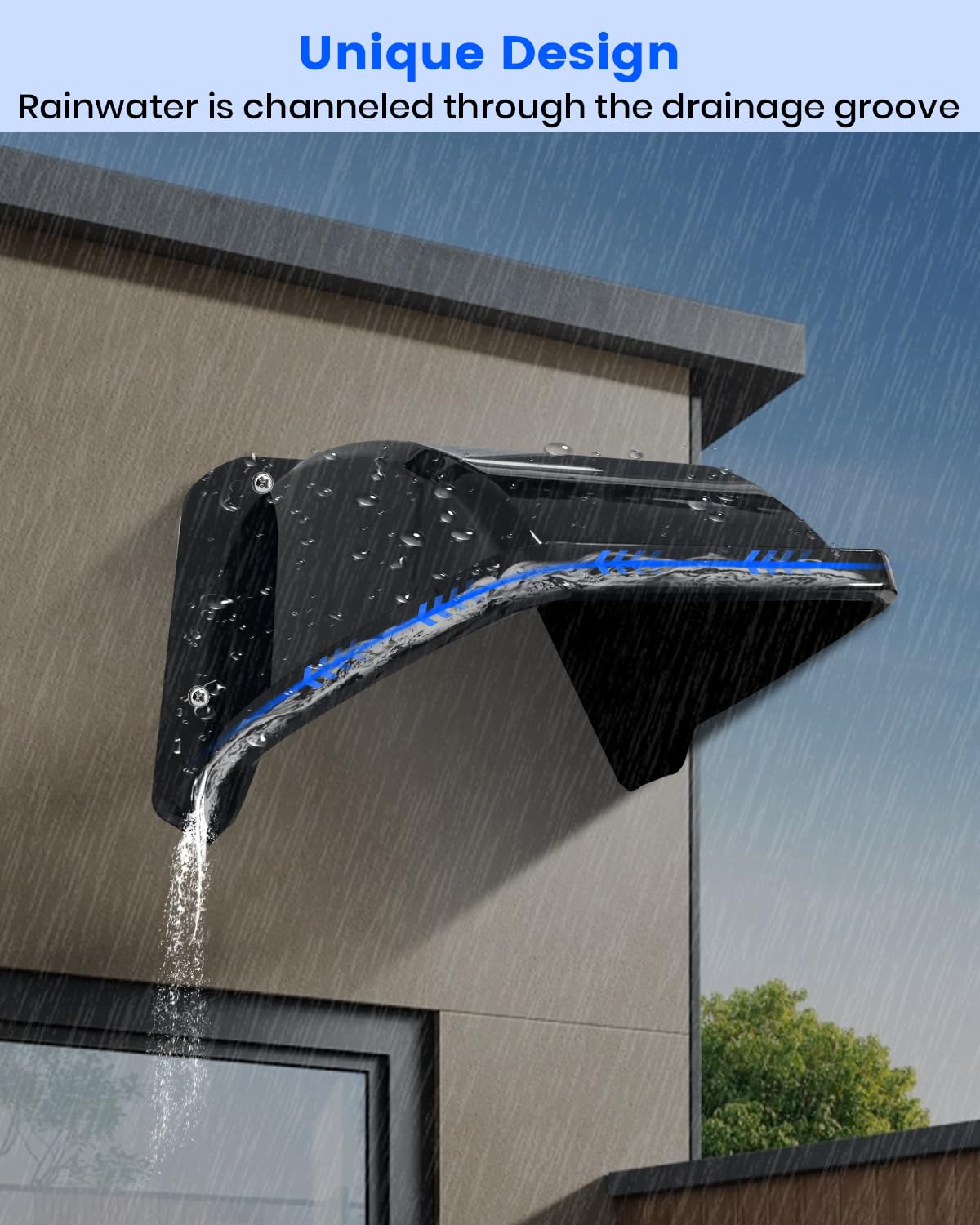 Protector universal para cámara de seguridad solar y lluvia, plástico a prueba de protección para cámaras de vigilancia CCTV (4 unidades)