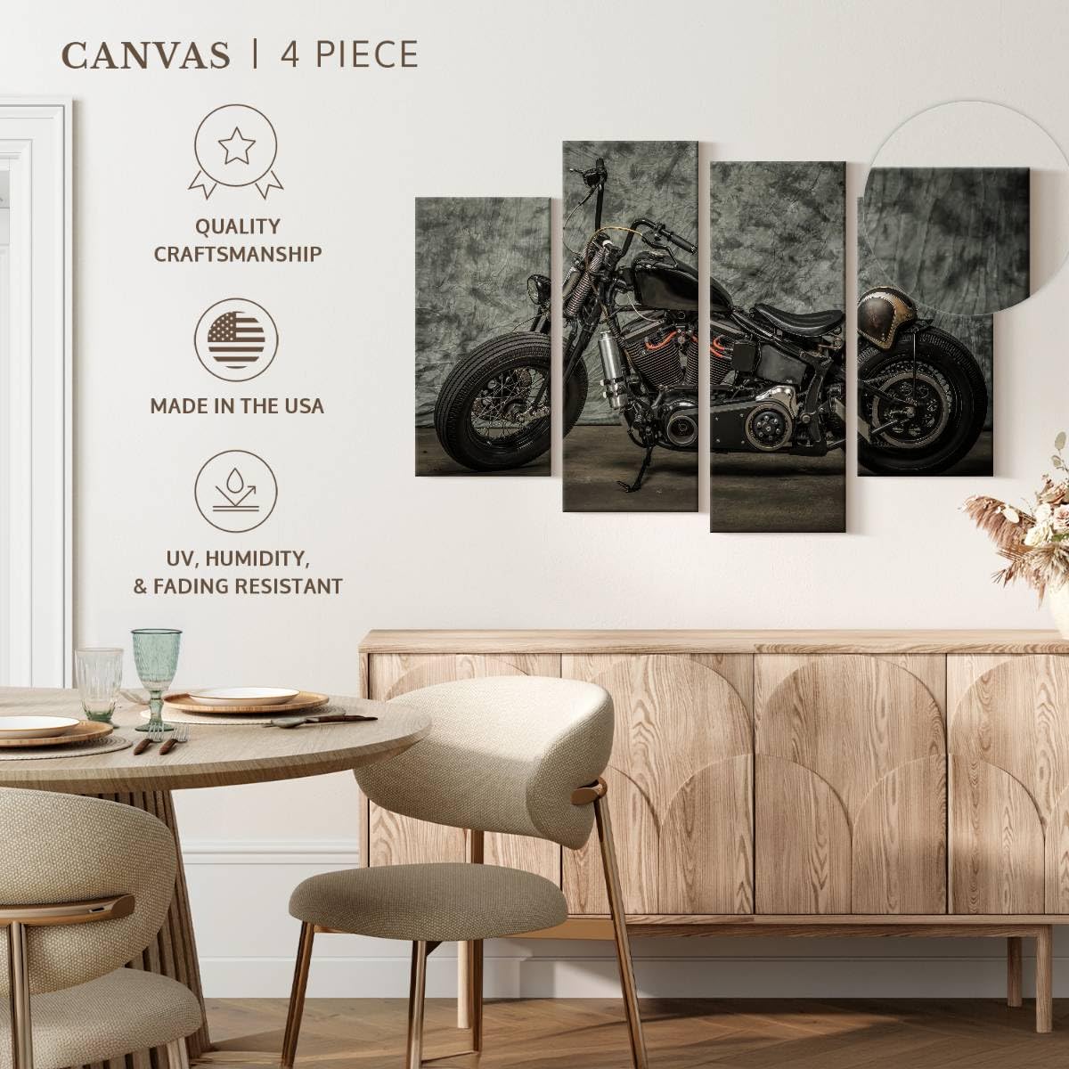Amazon.com: ElephantStock Harley Davidson Chopper Wall Art
