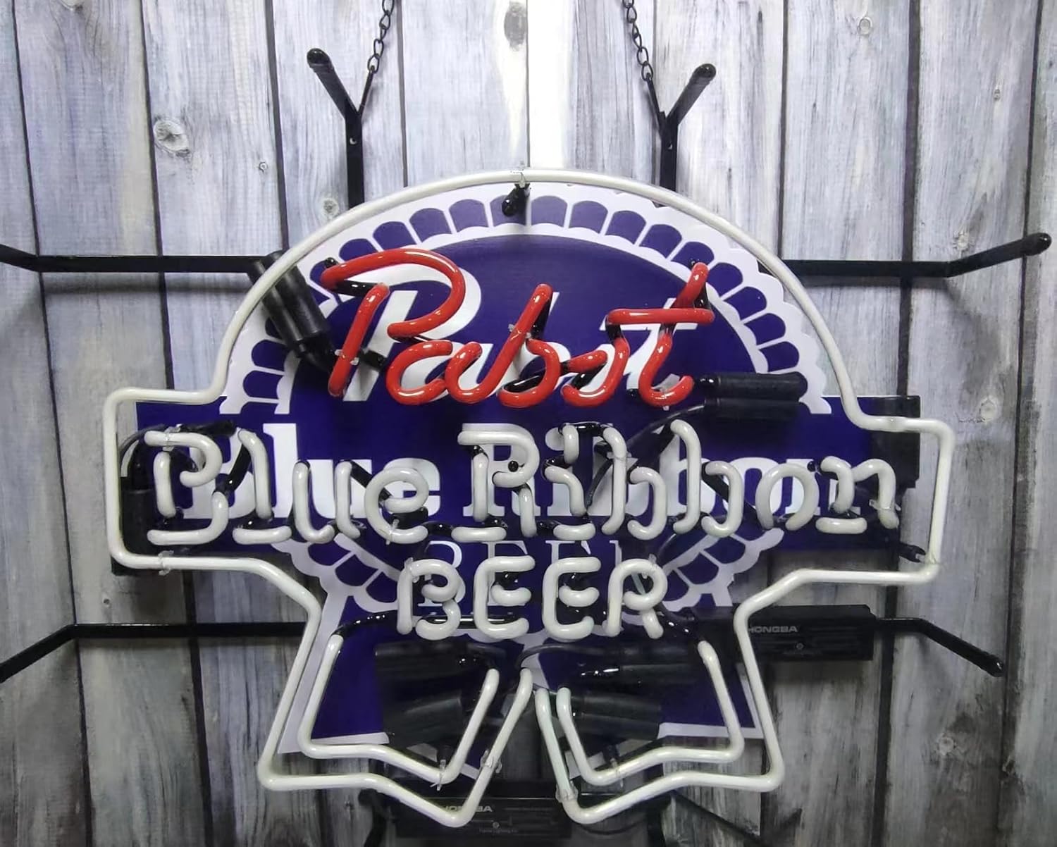 Neon Signs Compatible For Pabst Blue Ribbons Beer Bar Glass Neon Signs for Office Hotel Pub Cafe Party Man Cave Neon Light Art Wall Lights 24 X 20 Inches - Image 3