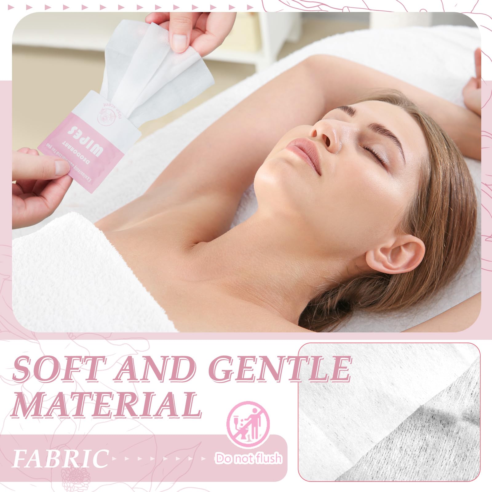 Timgle Individually Wrapped Deodorant Wipes for Fresh, Clean Skin