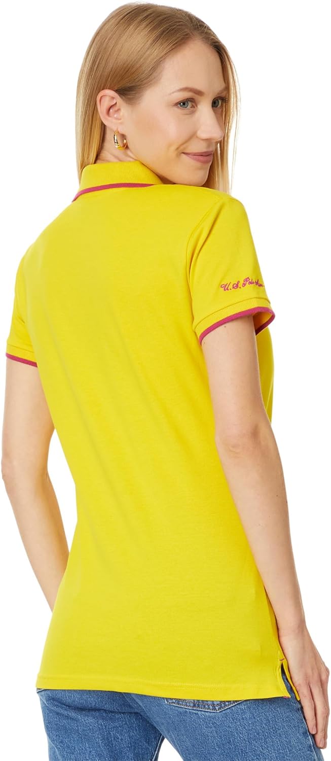 U.S. Polo Assn. Womens Classic Stretch Pique Polo Shirt - Image 2