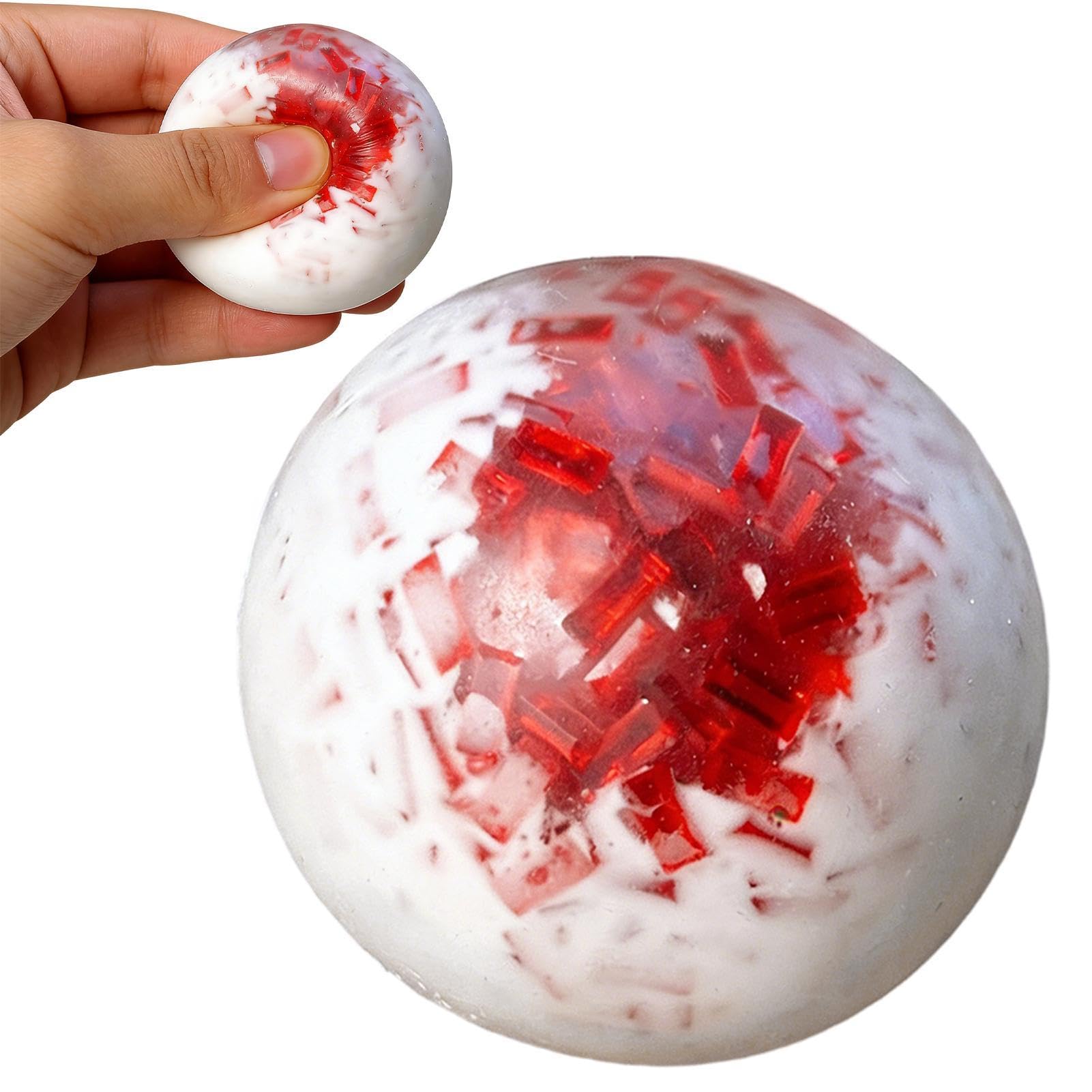 Wax Cracking Squeeze,Cracking Wax Ball Squeeze, Moldable Crispy Stress Balls, Snowball Crunchy Squeezes, Soft Gel Sensory Fidget Toy With Crackable Textures For Adults Stress Relieve&Focus Improvement