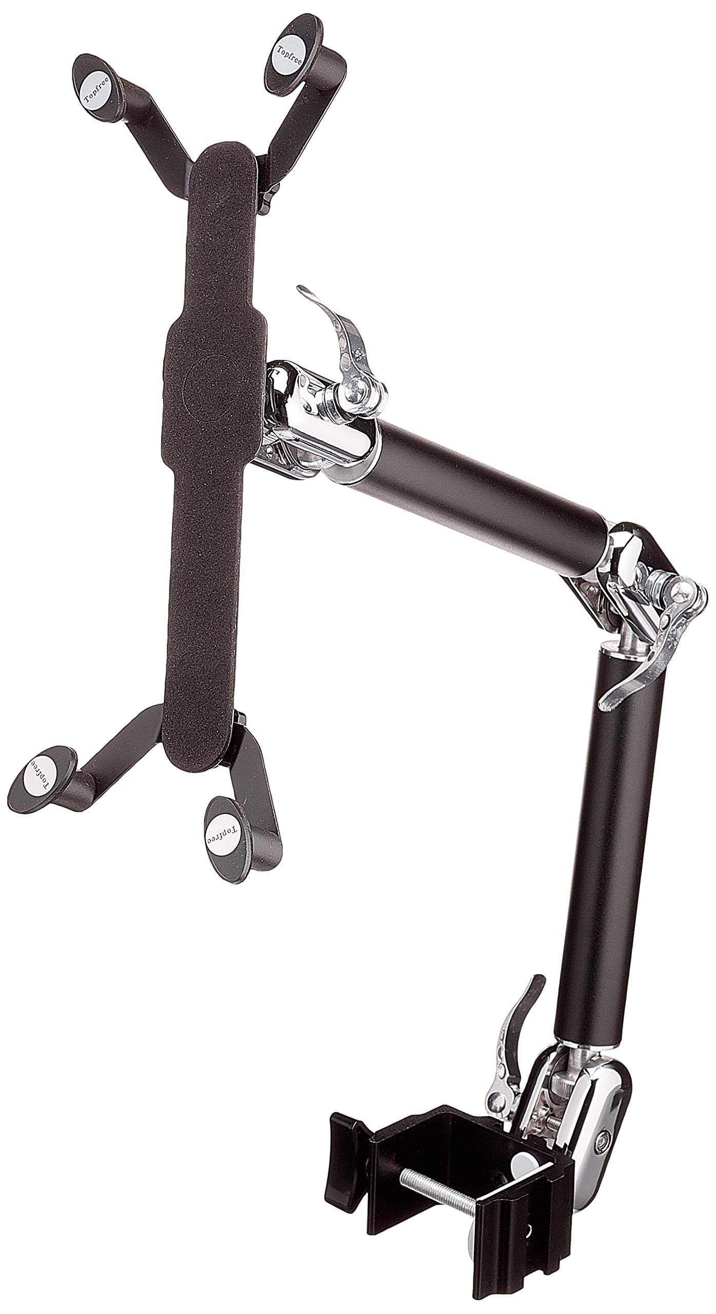 System-S 56919952 - Supporto Universale a Collo di Cigno da Tavolo, a 2 snodi, per Tablet Pc's eBook Reader in Nero