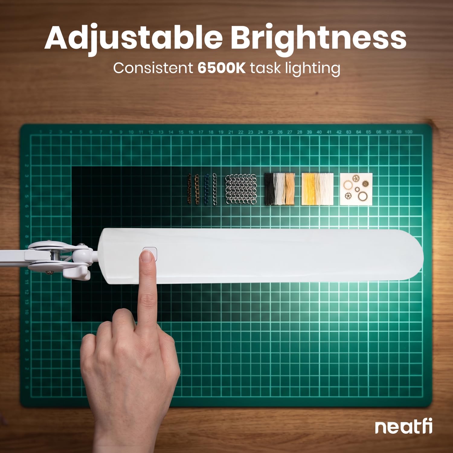 Neatfi Pro Lampada LED da Lavoro, 1.200 Lumen, CRI 95, CCT (Bianco)
