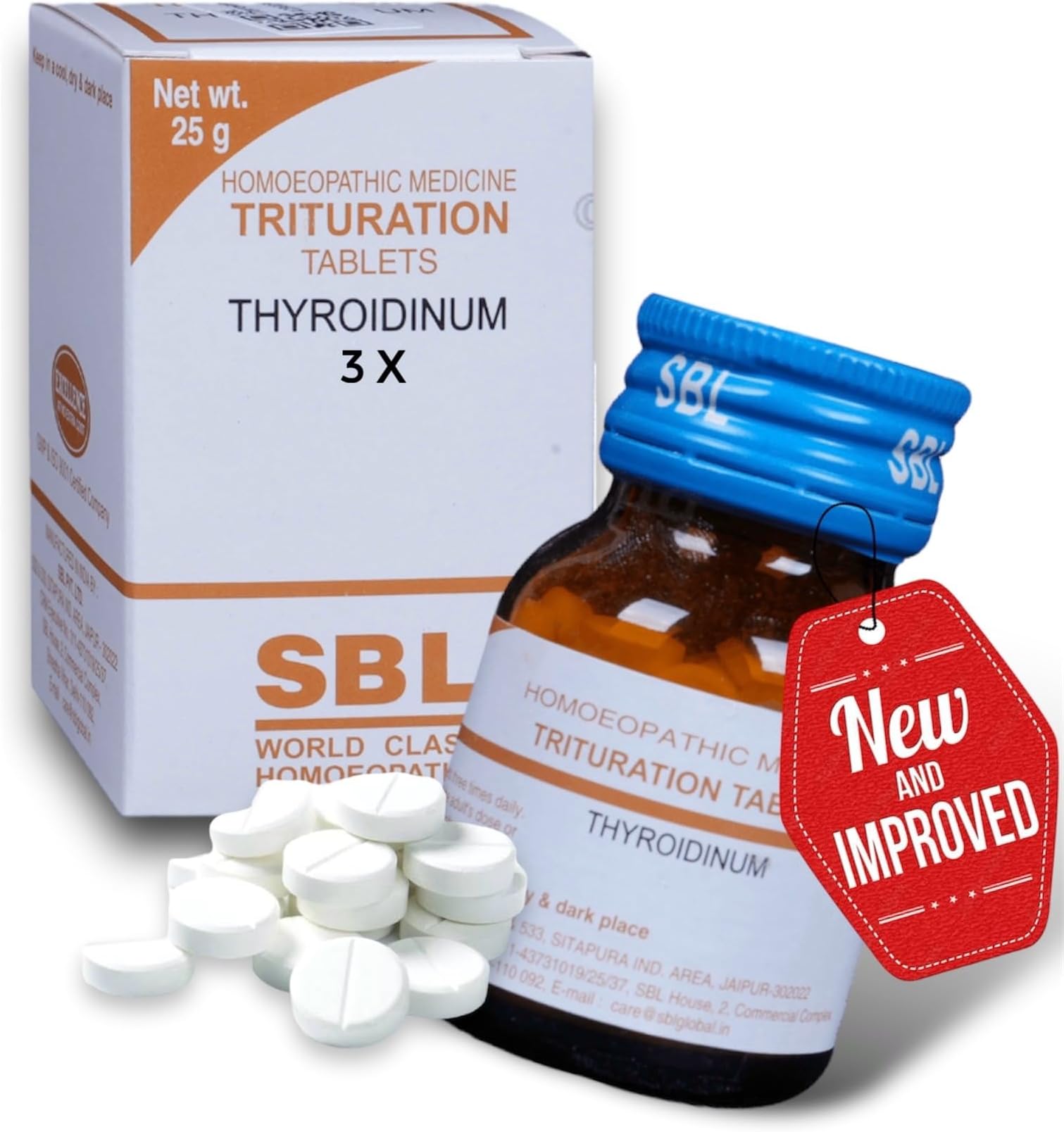 SBL Thyroidinum 3X Tablet Homeopathic 25g - SET OF 1 Bottle