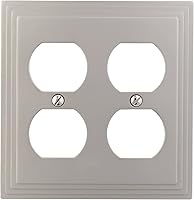 Vista 15 de Amerelle Steps - Placa de pared de metal fundido dúplex individual en níquel satinado