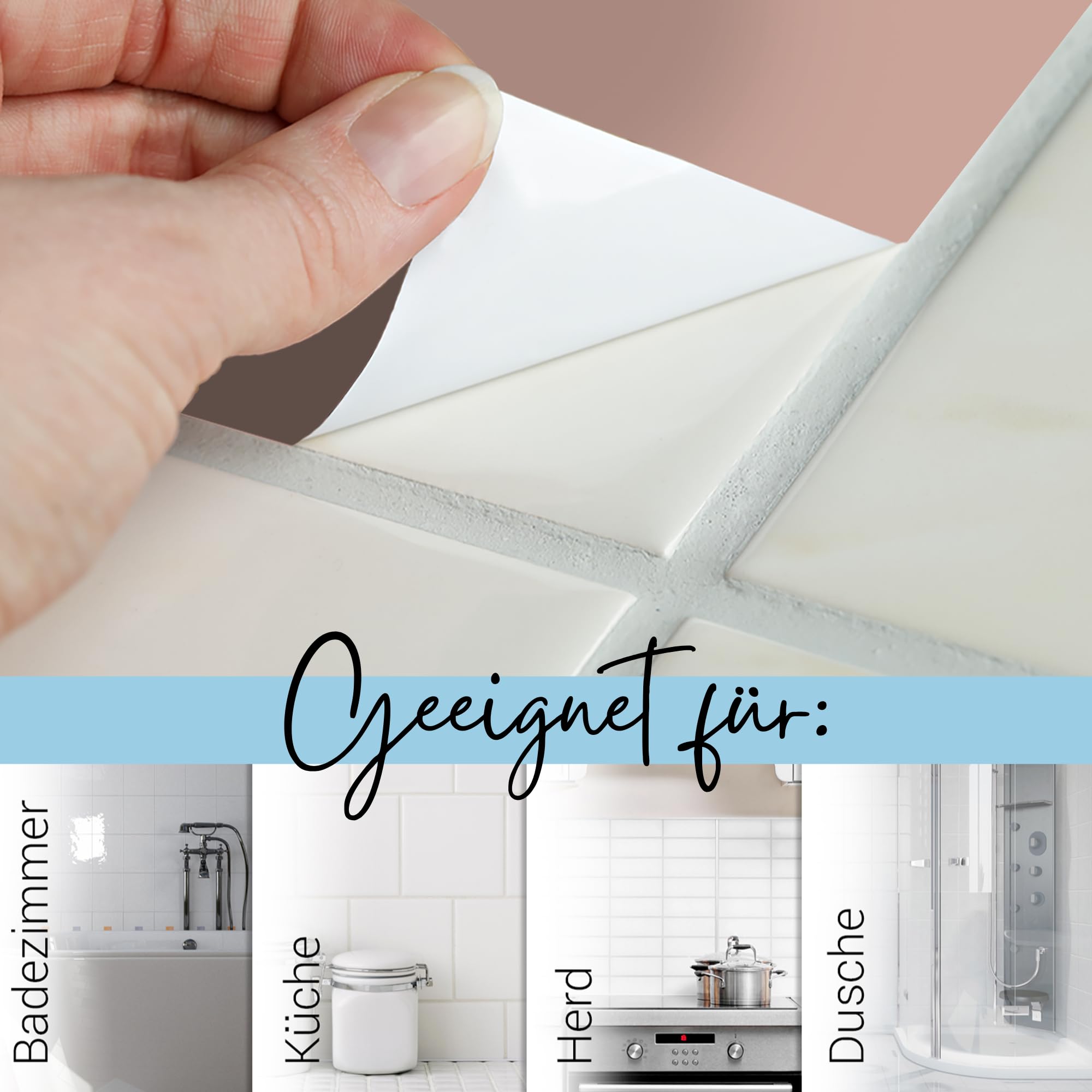 GRAZDesign Fliesenaufkleber Bad Strand braun, Fliesensticker Fliesen zum Aufkleben Klebefliesen für Badfliesen - Set 30 Stück