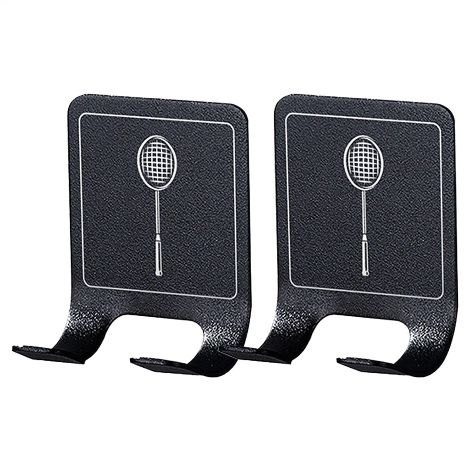 Racket Rack, 2 x Heavy Duty Tennis Racket Holder, 1.77 x 2.36 Inch Space Saving Vertical Display Stand, Paddle Storage for Garage, Bedroom, Gym, Wall Mounted