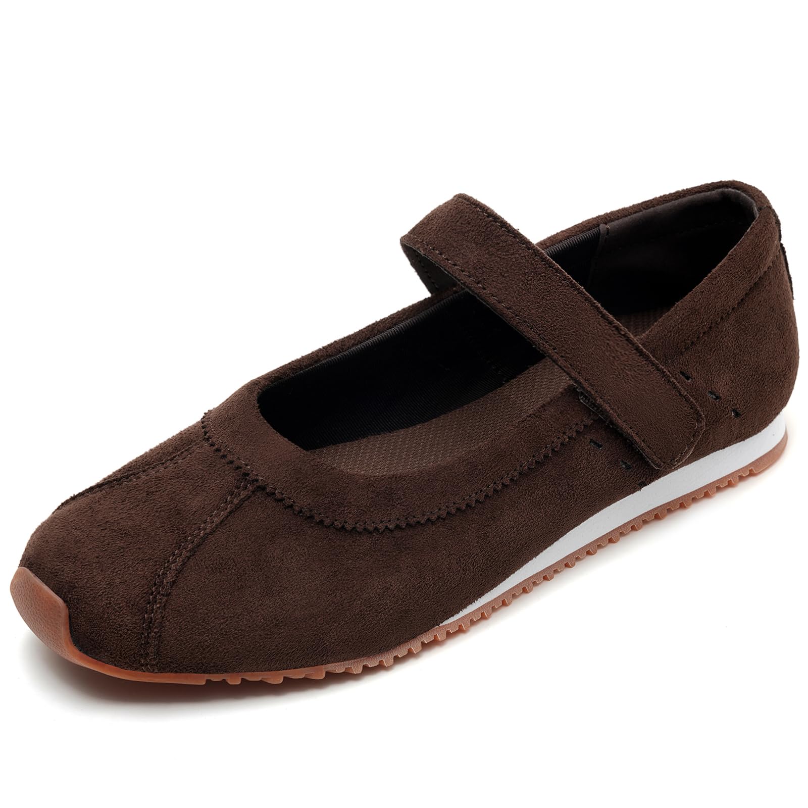 UBFEN Womens Mary Jane Sneakers Ballet Flats Comfort Slip On Walking Shoes