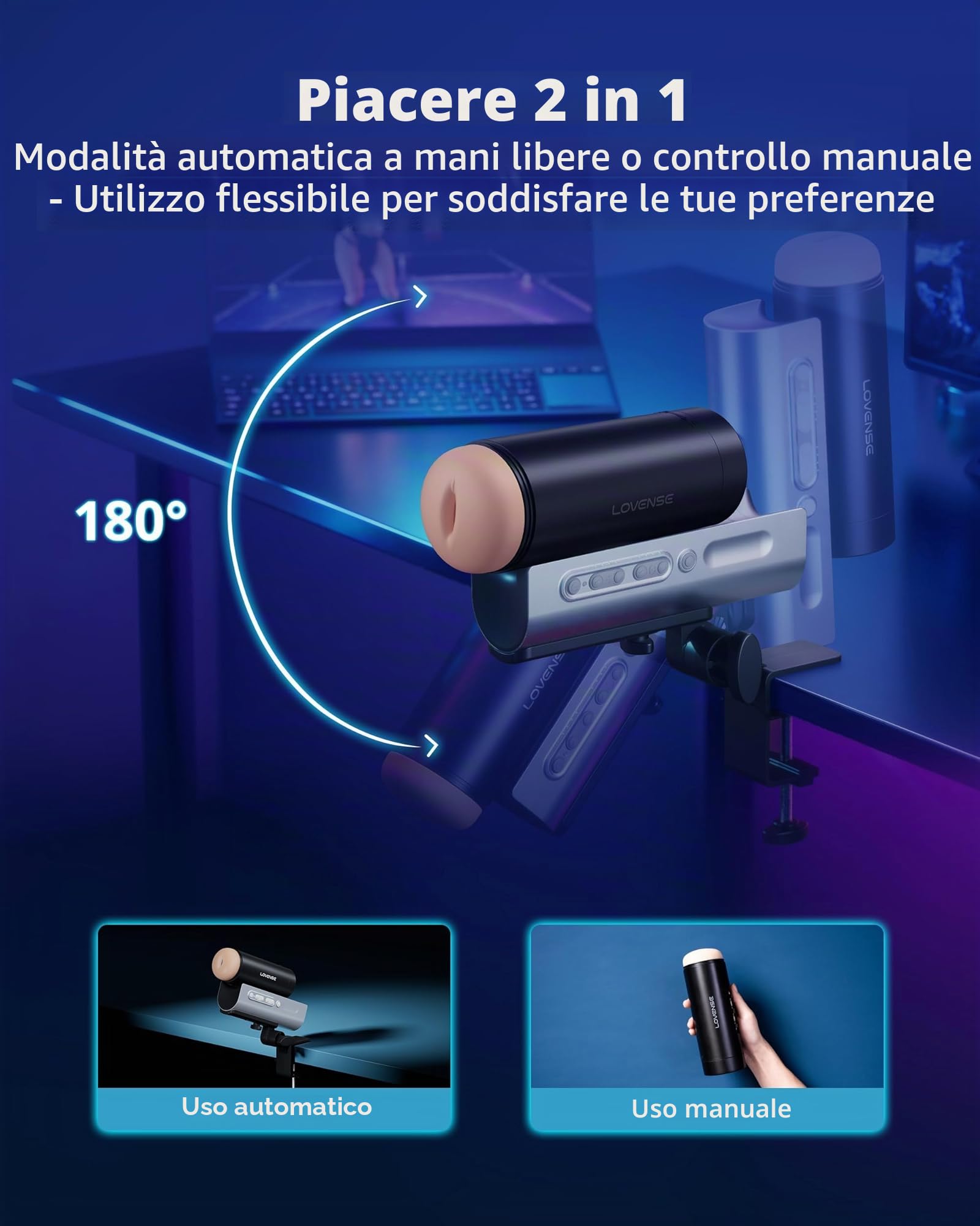 Lovense Solace Pro Automatischer Masturbator für Männer, per App ferngesteuerte Blowjob Taschenmuschi Penis Masturbatoren und immersivem KI/VR-Erlebnis, Sex Spielzeug für die Männer Paarem