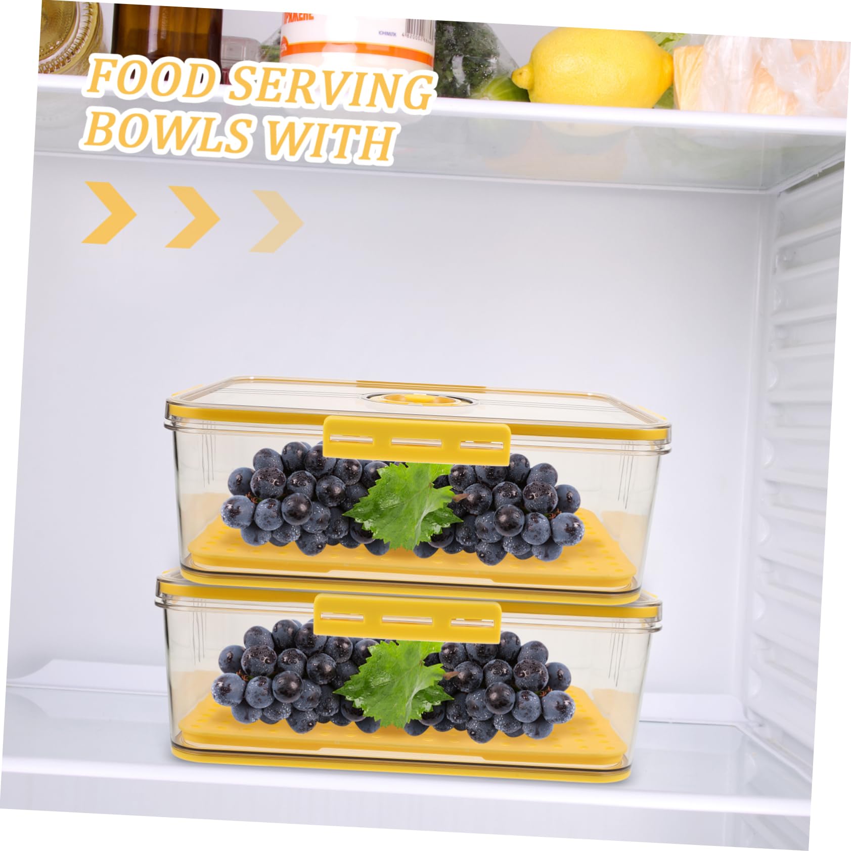 Cabilock Caja Pan Con Tapa Cerradura Sellada Para Refrigerador Almacenamiento De Alimentos Fácil De Limpiar