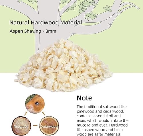 Miniatura 2 de Niteangel Aspen - Ropa de cama para hámster enano sirio, jerbo, ratones degu, rata, conejo, conejo, cobaya, chinchilla, erizo u otras mascotas