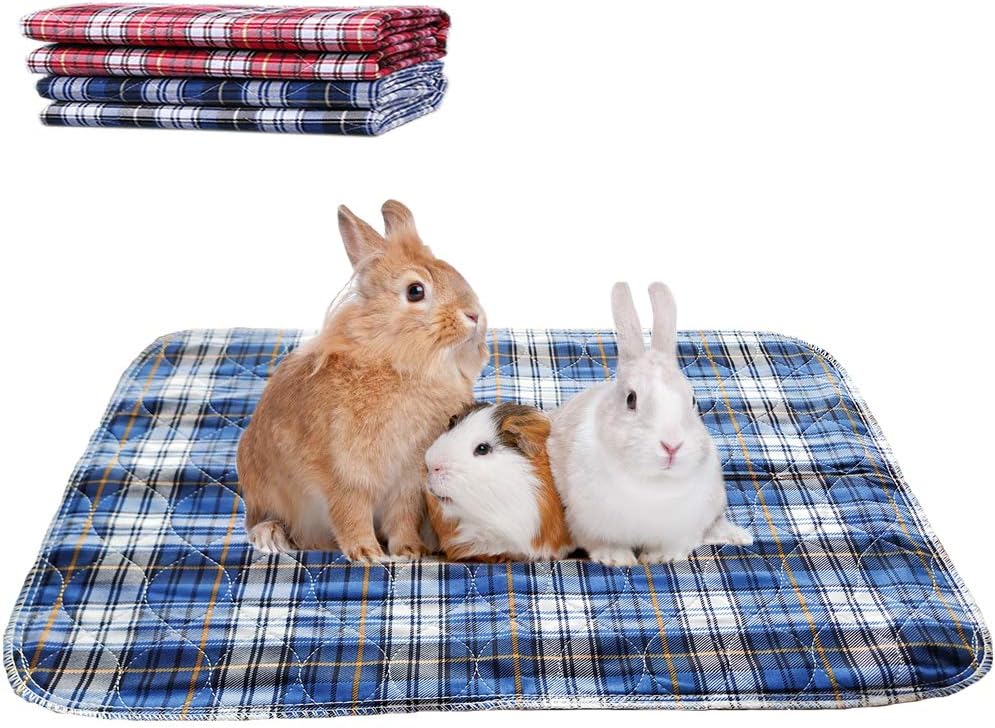 Amakunft モルモット用洗える ペットシーツ ペットパッド エコ 洗える 防水 速乾 滑り止め ペット用おしっこマット チンチラ うさぎ小動物用 繰り返し利用可能 トイレシート ペットマット 2枚セット 60x45cm 新生活