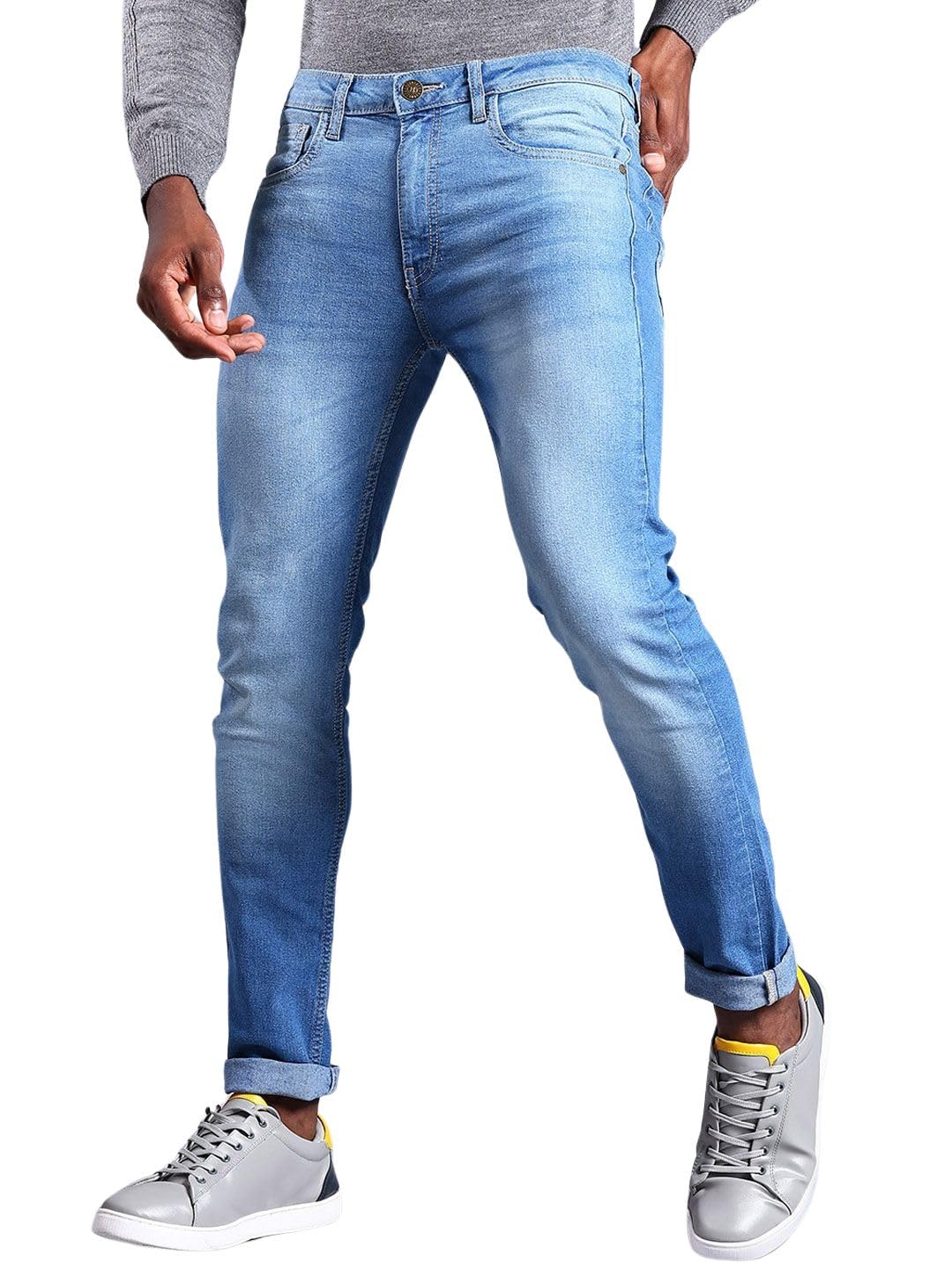 hardsoda by The Indian Garage Co Men Slim Fit Solid Mid-Rise Stretchable Jeans-picture-19