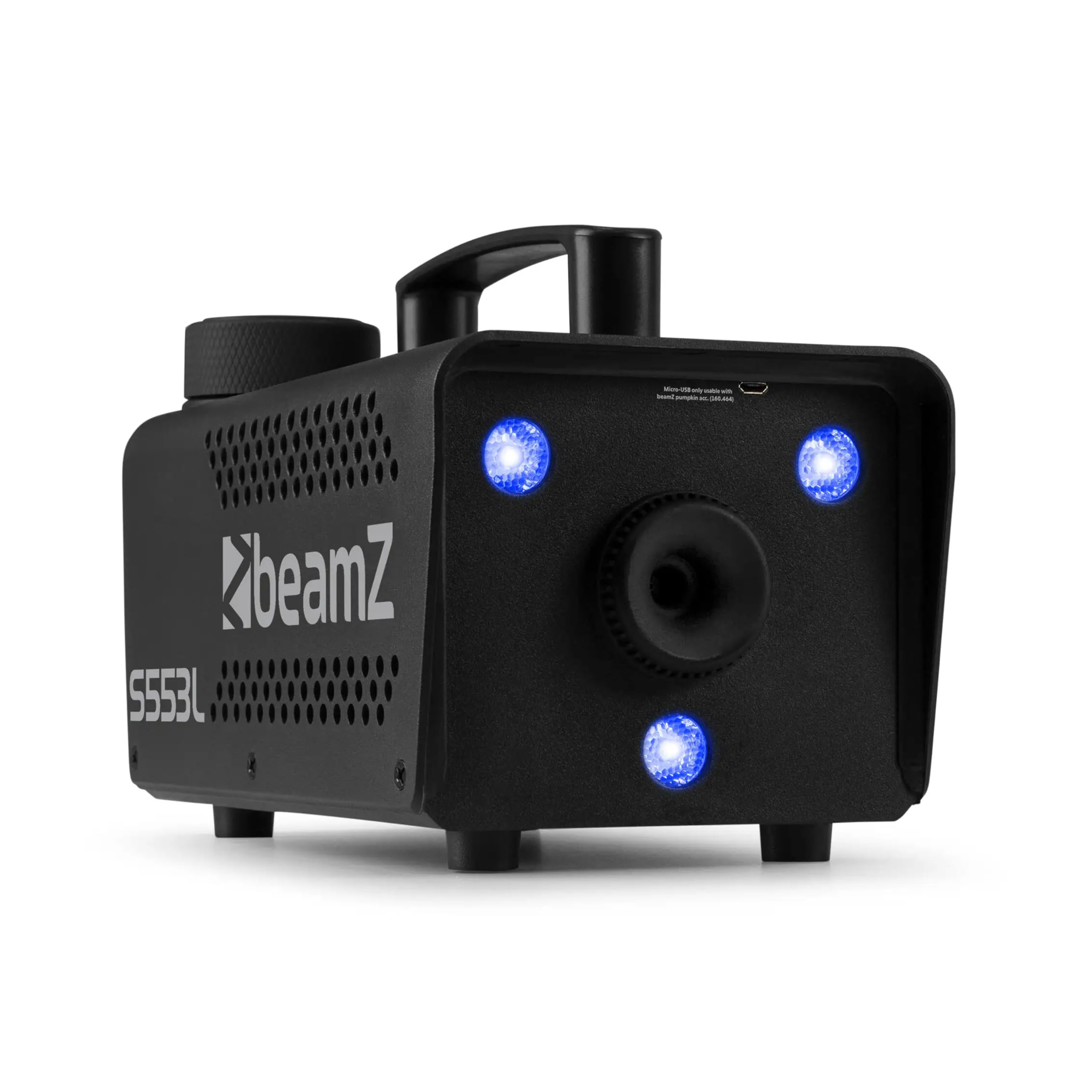 BeamZ - Pack de iluminación LED con máquina de humo de 550W | 550W de potencia, densidad de humo ajustable, con efecto LED, para Halloween y fiestas temáticas