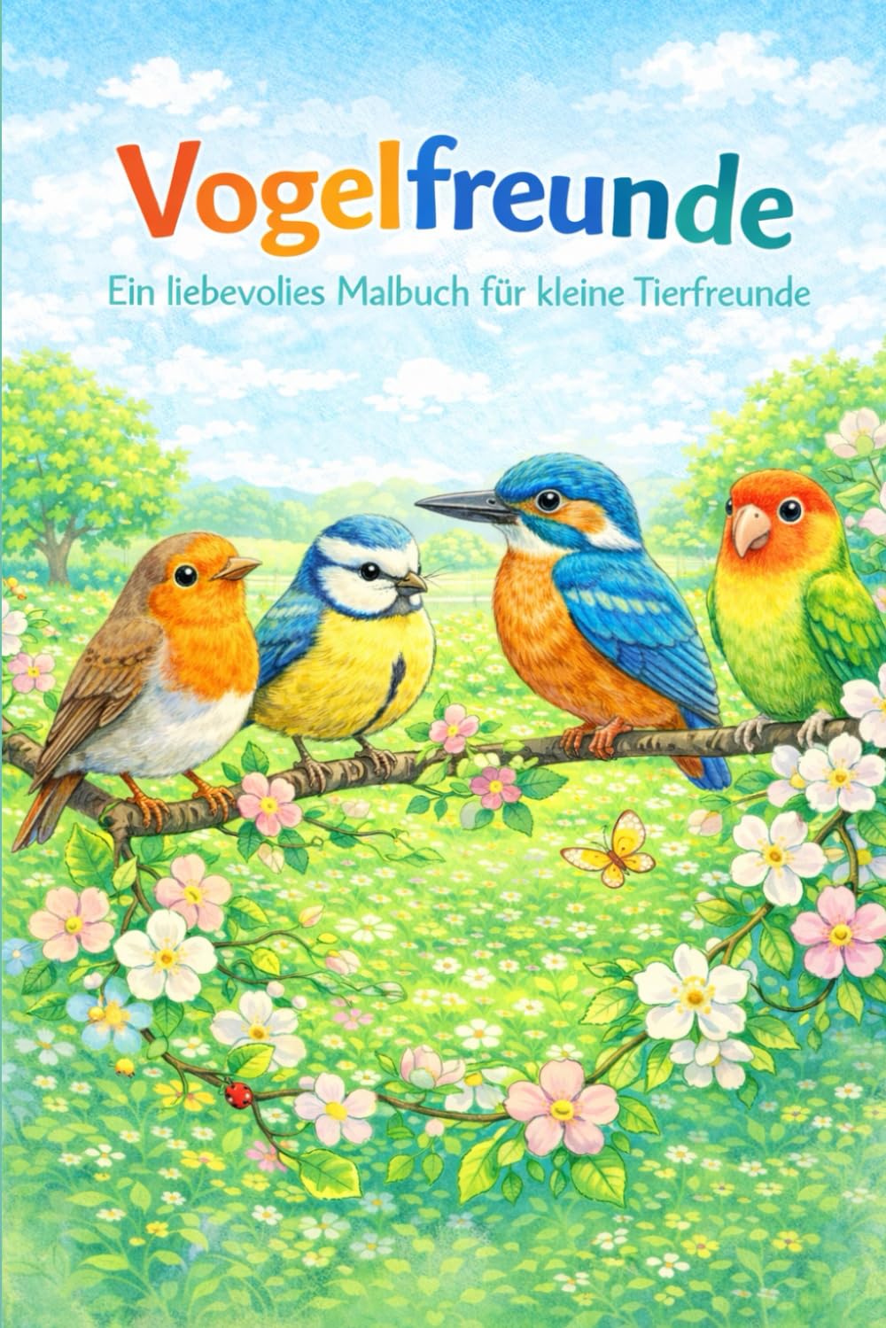 Vogelfreunde: Ein liebevolles Malbuch für kleine Tierfreunde (Die Freunde-Malbuchserie – Kreativer Ausmalspaß für Kinder ab 3 Jahren)