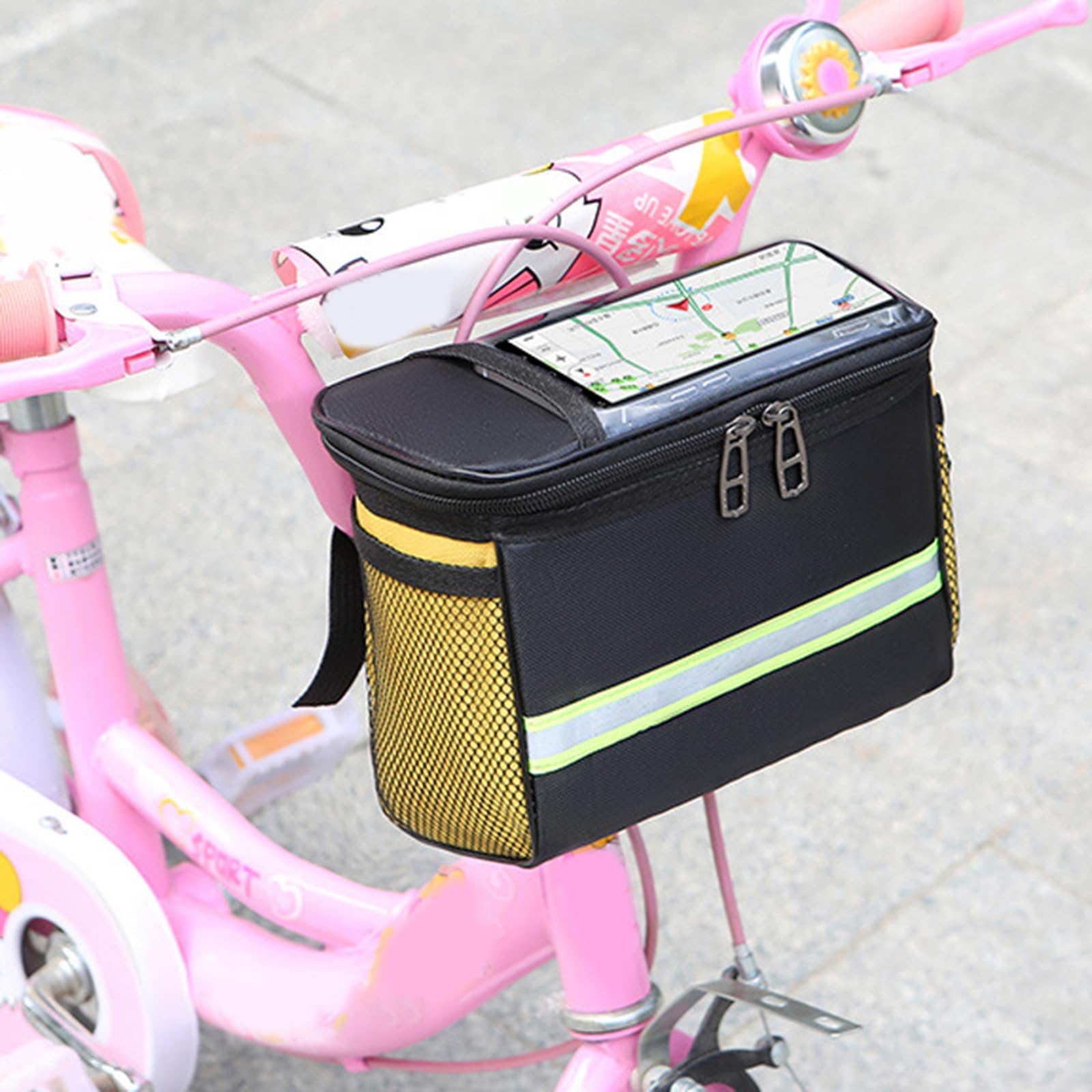 Sac De Guidon Ldabrye – Grandes Poches, Transparent Pour Téléphone, Bandes Réfléchissantes, En Nylon Résistant