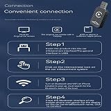 XIXIXIAXIA Adattatore Wireless CarPlay aggiornato al 2025, converte CarPlay cablato di fabbrica in wireless, adattatore wireless Plug and Play, adatto per auto dal 2016 e iPhone iOS 12 + (nero) - 6