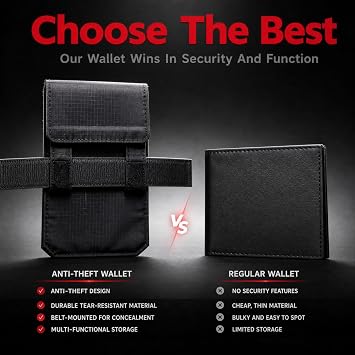 3-in-1 Hidden Pocket,close-fitting anti-theft protection