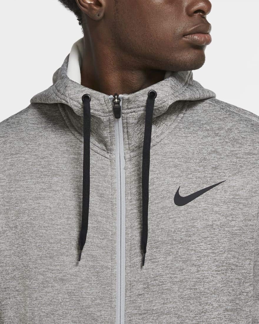Nike Men's Therma Full Zip Athletic Training Hoodie Sweatshirt (as1, alpha, l, regular, regular, Dark Grey Heather, Large) - Image 4