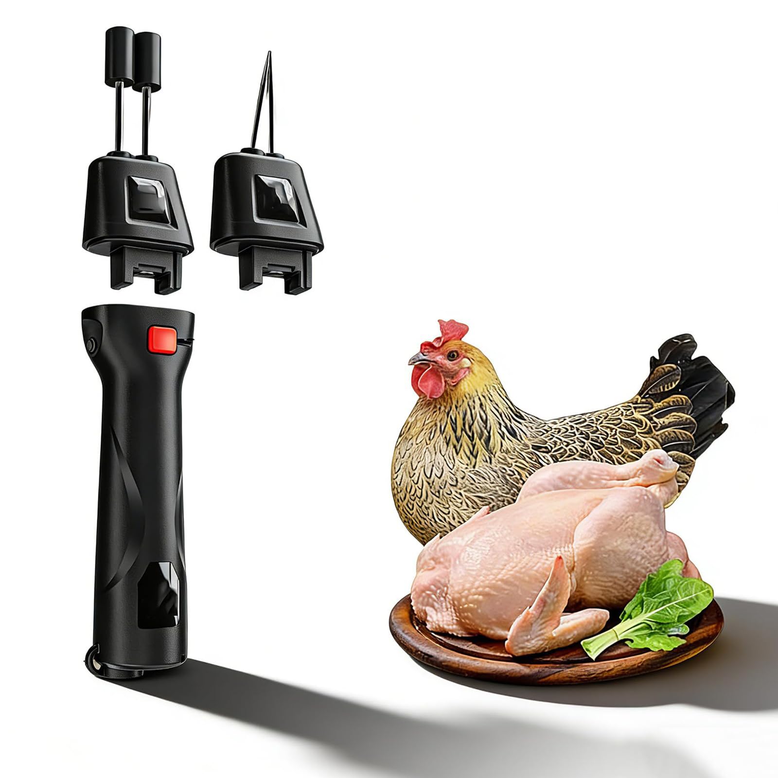 Máquina desplumadora automática de pollo, depilación de acero inoxidable de alta potencia para aves de corral, cabeza cónica ajustable para pato, ganso, pájaro, pavo