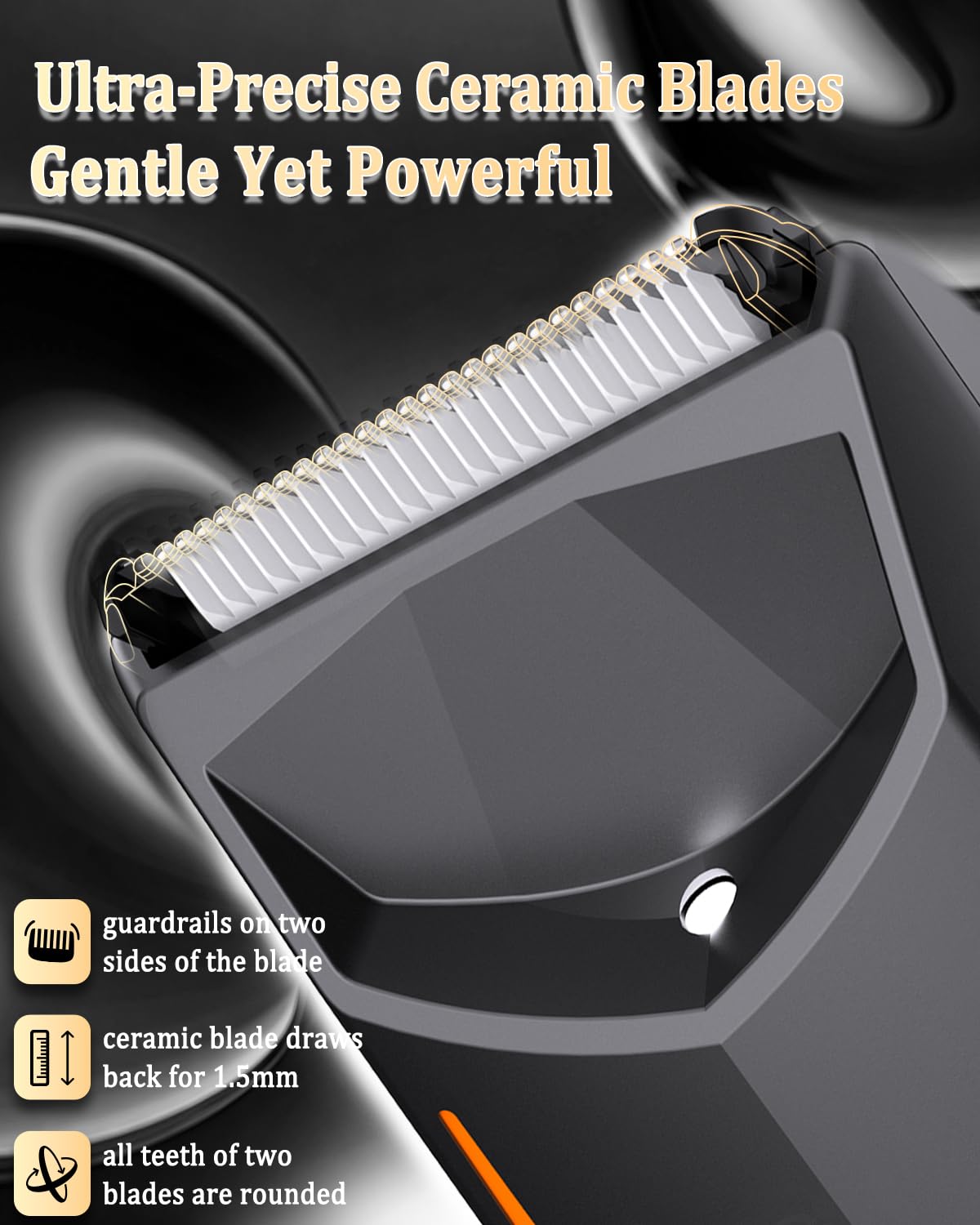 Rasoir intime pour homme rechargeable Type-C avec lumière LED