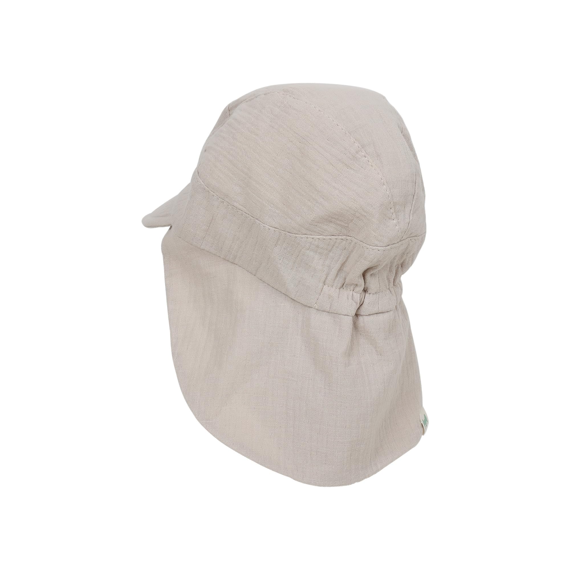 Musselin Schirmütze Sonnenhut mit Nacken- und Ohrenschutz UV-Schutz (UPF 50+) für Babys und Kinder - Unisex - 4