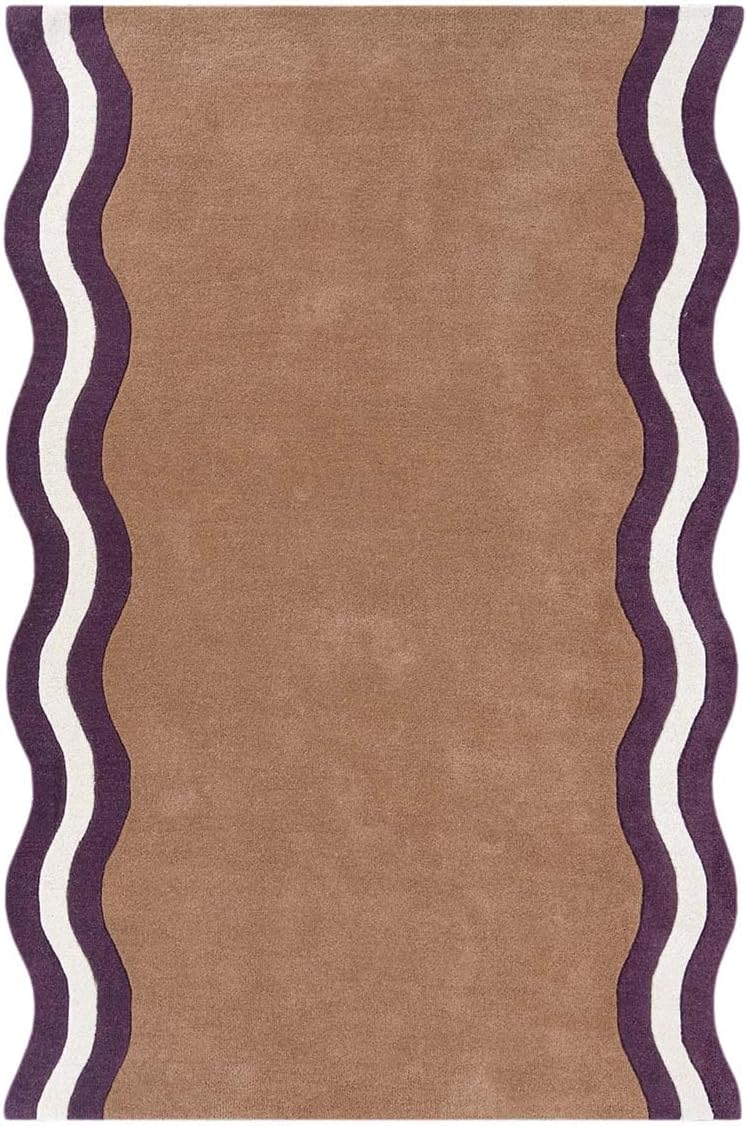 MTCA Head Multi Hand-Tufted Wool Area Rug | African Mask Art Design Inspired | Multicolor Rug for Living Room, Bedroom & Stylish Interiors (9'x12' Ft, Brown)