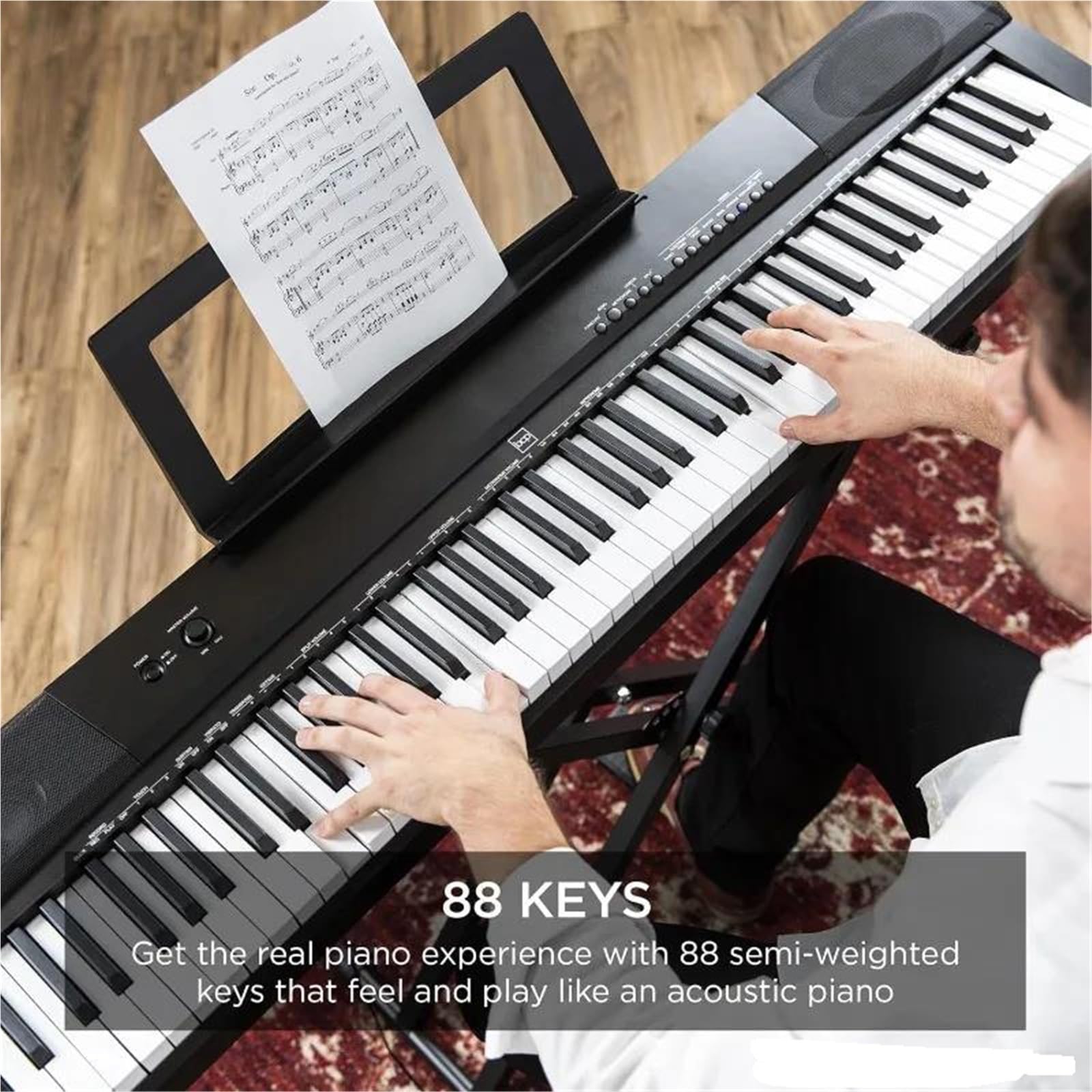 Pianoforte Elettronico Set Di Tastiera Elettronica Per Pianoforte Digitale A 88 Tasti Di Dimensioni Standard Con Supporto Semi Pesato E Pedale Sustain