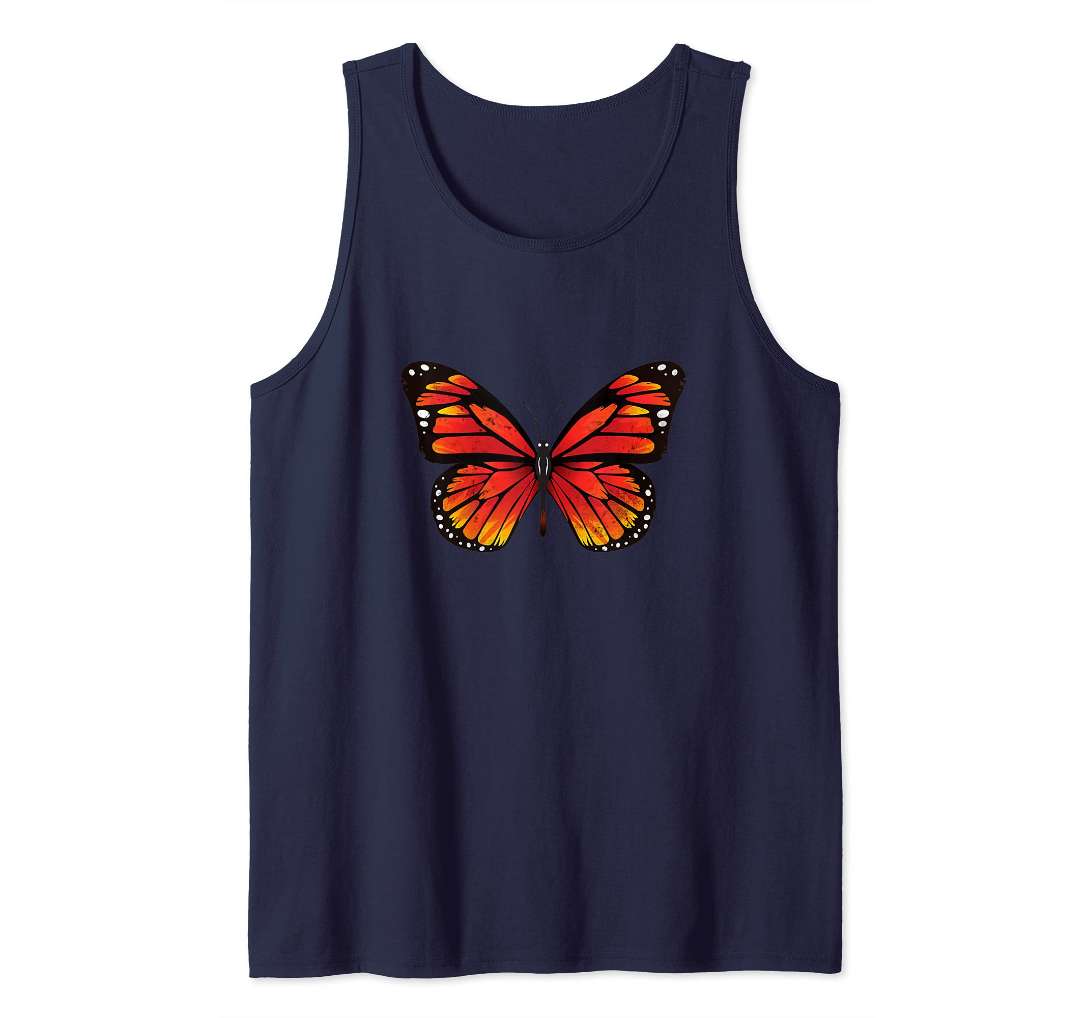 Monarch Butterfly Design Nature Gardening Butterflies Tank Top, Blue