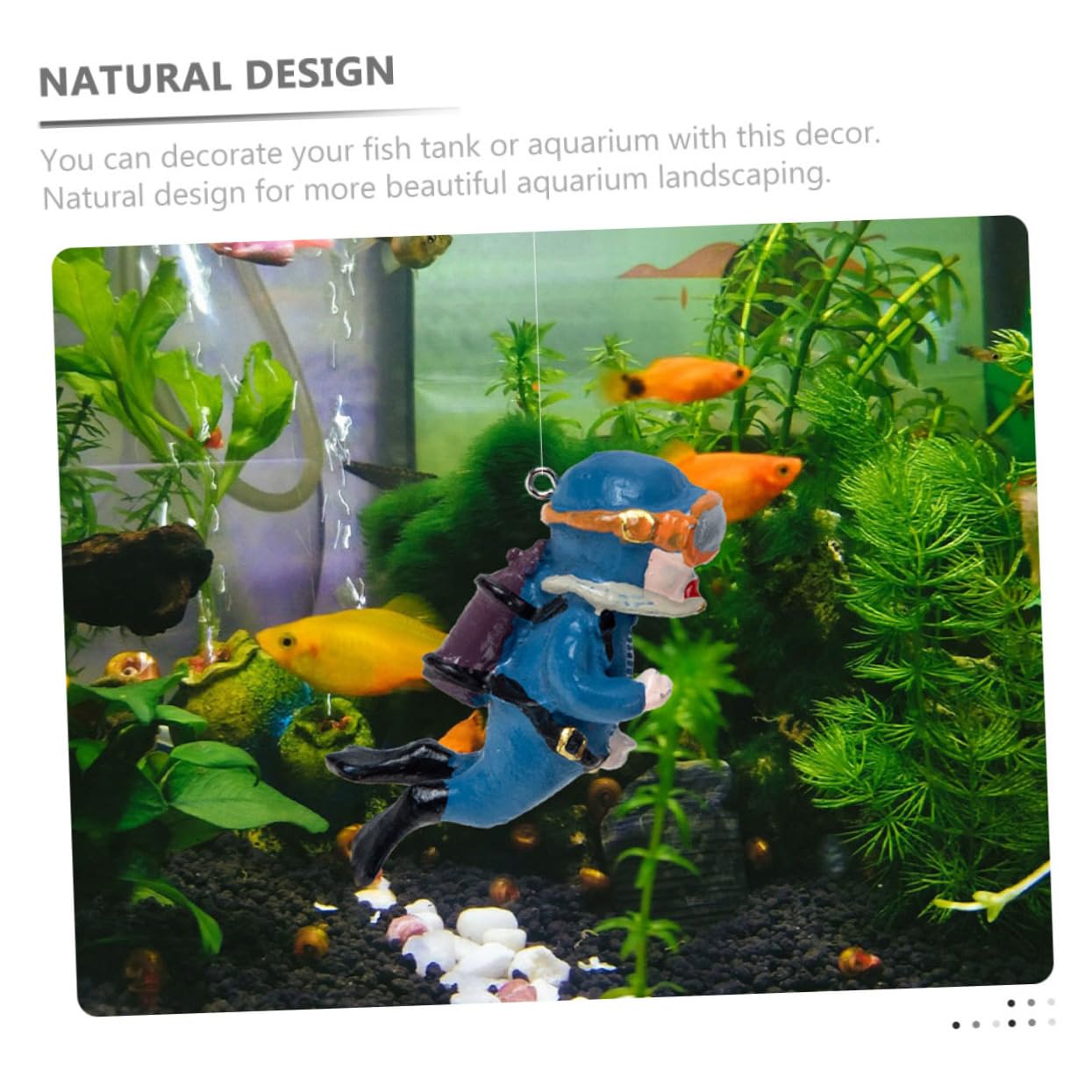 Garneck 5 Set Decorazione Acquario Subacqueo Galleggiante in Miniatura Subacqueo Grasso d'Acqua Dolce Figura del Subacqueo del Serbatoio di Pesce Accessori per Acquari PVC 2 Pezzi * 5