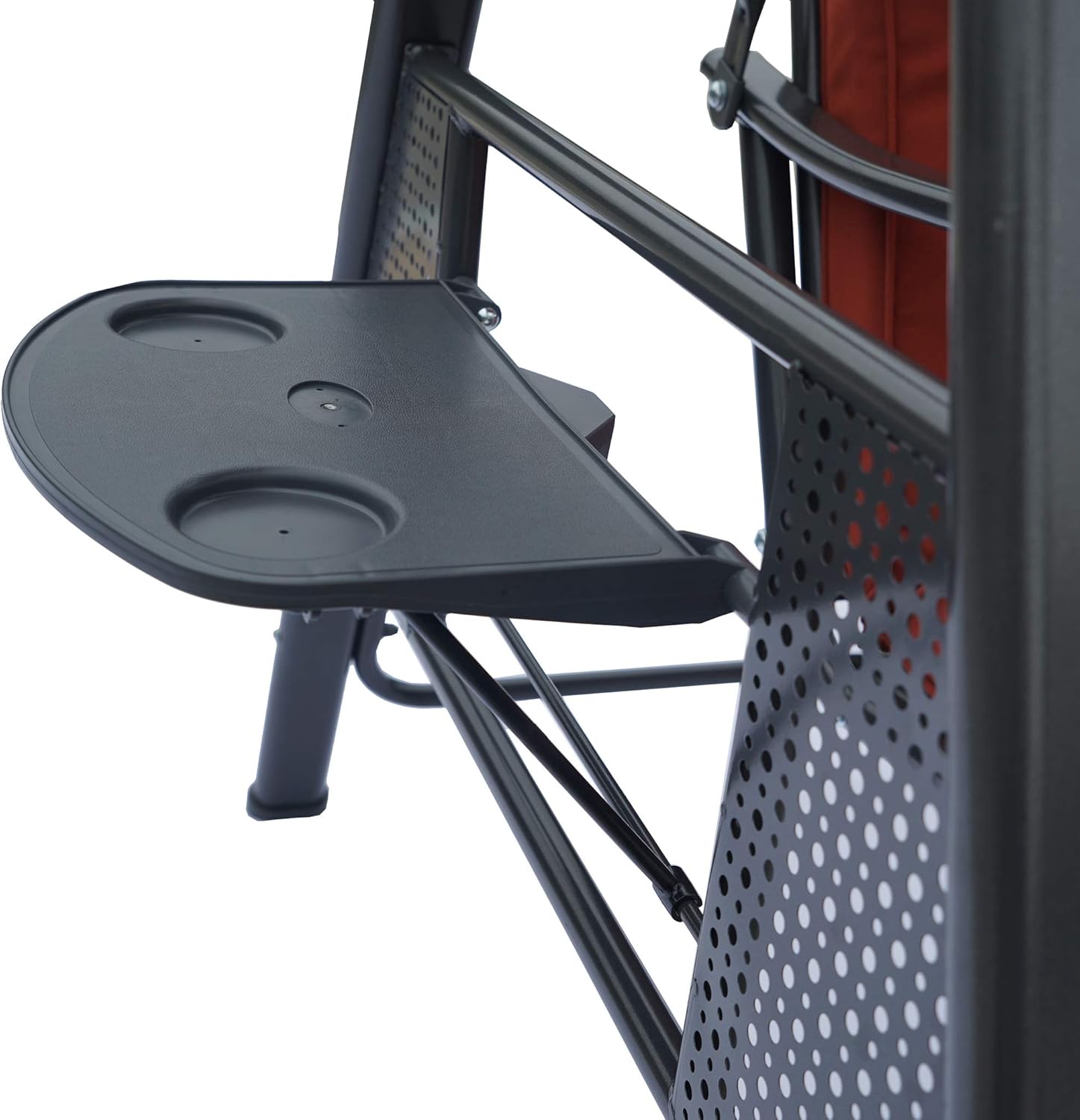 Kozyard Herbert Deluxe 3-Seat Patio Porch Swing with Stand, Adjustable Canopy, Outdoor Freestanding Swing Chair for Backyard, Poolside, Deck, Balcony, Weather-Resistant (Terracotta)