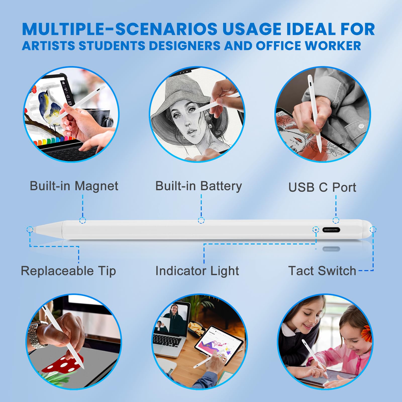 Amazon.com: iPad 6th/7th/8th/9th/10th Generation Stylus Pencil