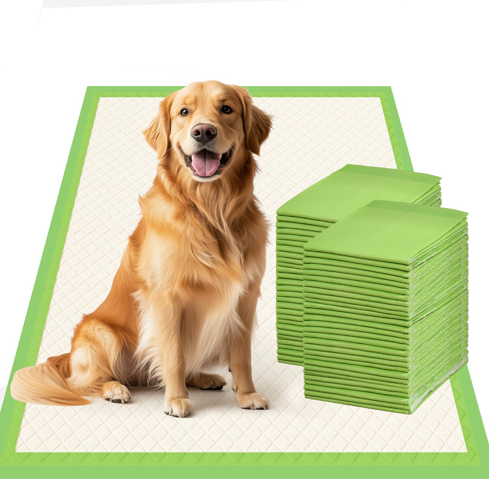 Gardner Pet Dog Pee Pads Extra Large 29"x37", XL Thicker ECO Green Disposable XLarge Puppy Training Pads Super Absorbent Full Edge-Wrapping Pad for Dogs, Puppies, Doggie, Cats, Rabbits-(30 Count)Global Recycled StandardGlobal Recycled StandardGlobal Recycled Standard